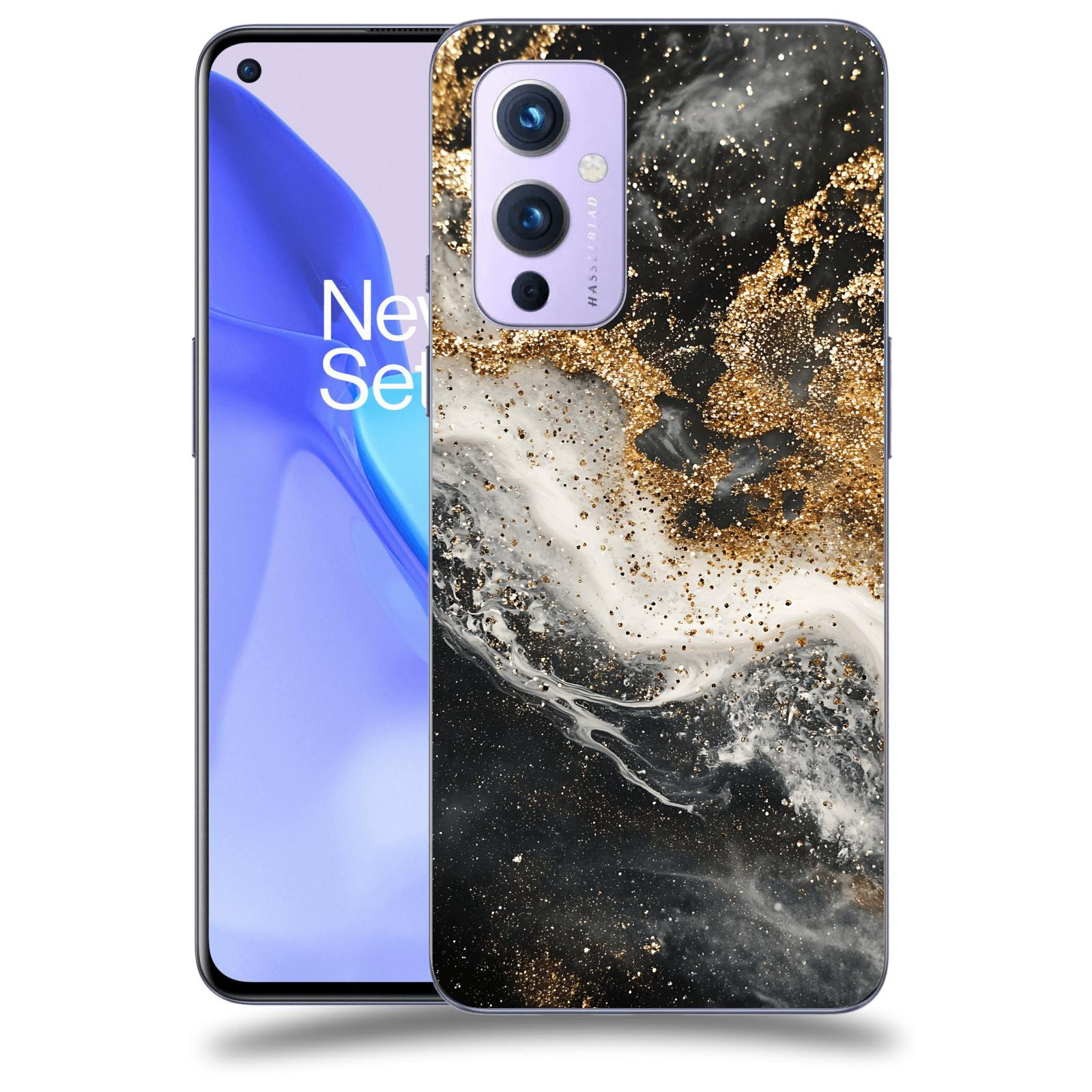 ACOVER Kryt na mobil OnePlus 9 - Liquid Gold I