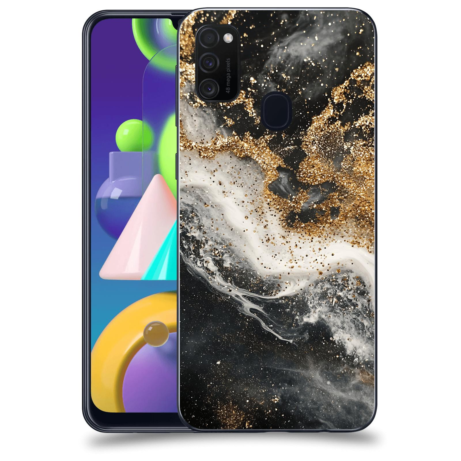 ACOVER Kryt na mobil Samsung Galaxy M21 M215F - Liquid Gold I