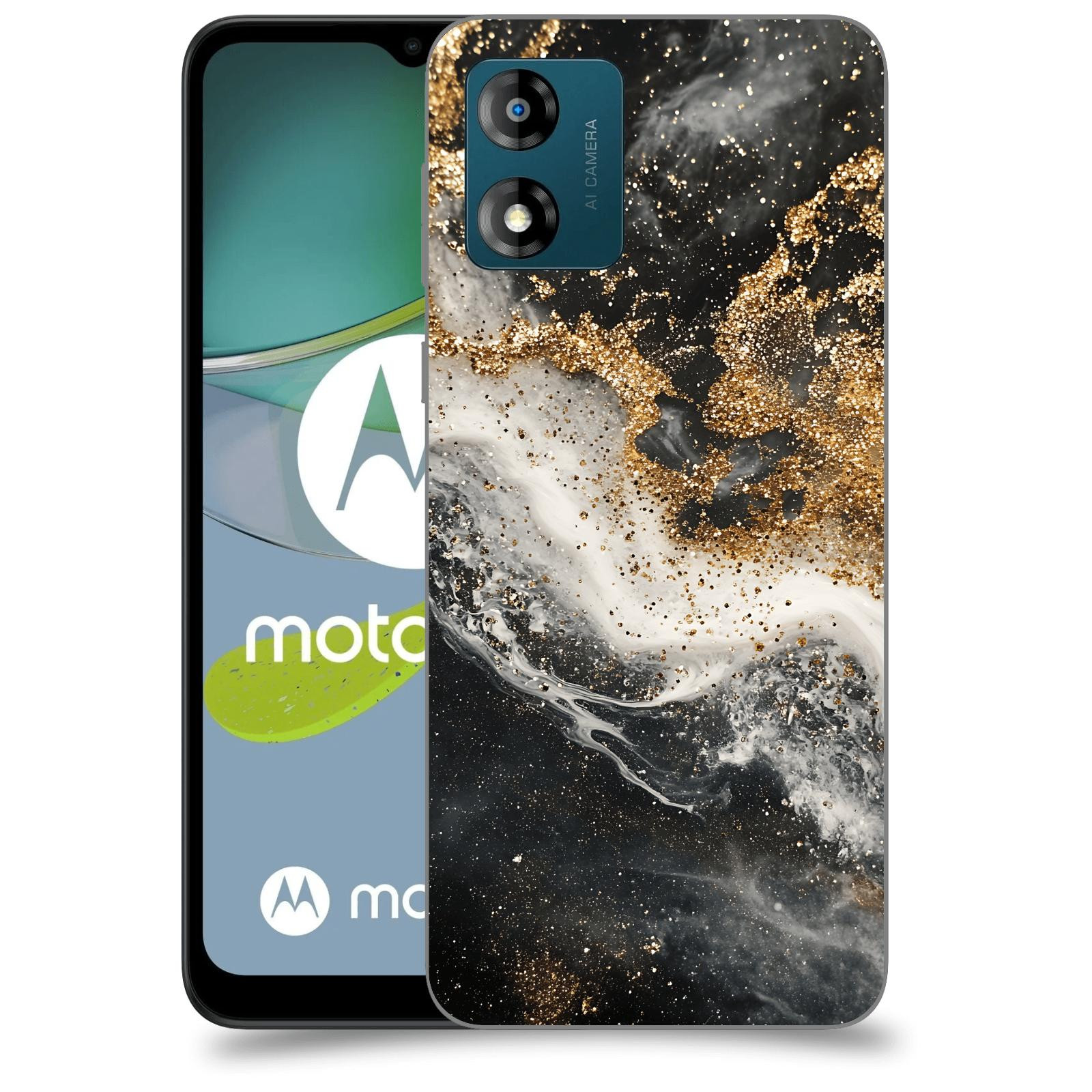 ACOVER Kryt na mobil Motorola Moto E13 - Liquid Gold I