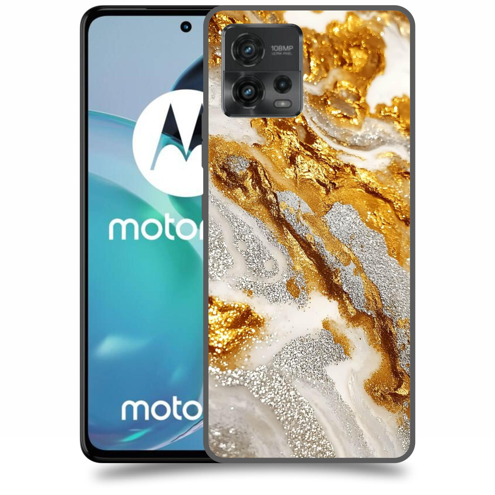 ACOVER Kryt na mobil Motorola Moto G72 - Liquid Gold II