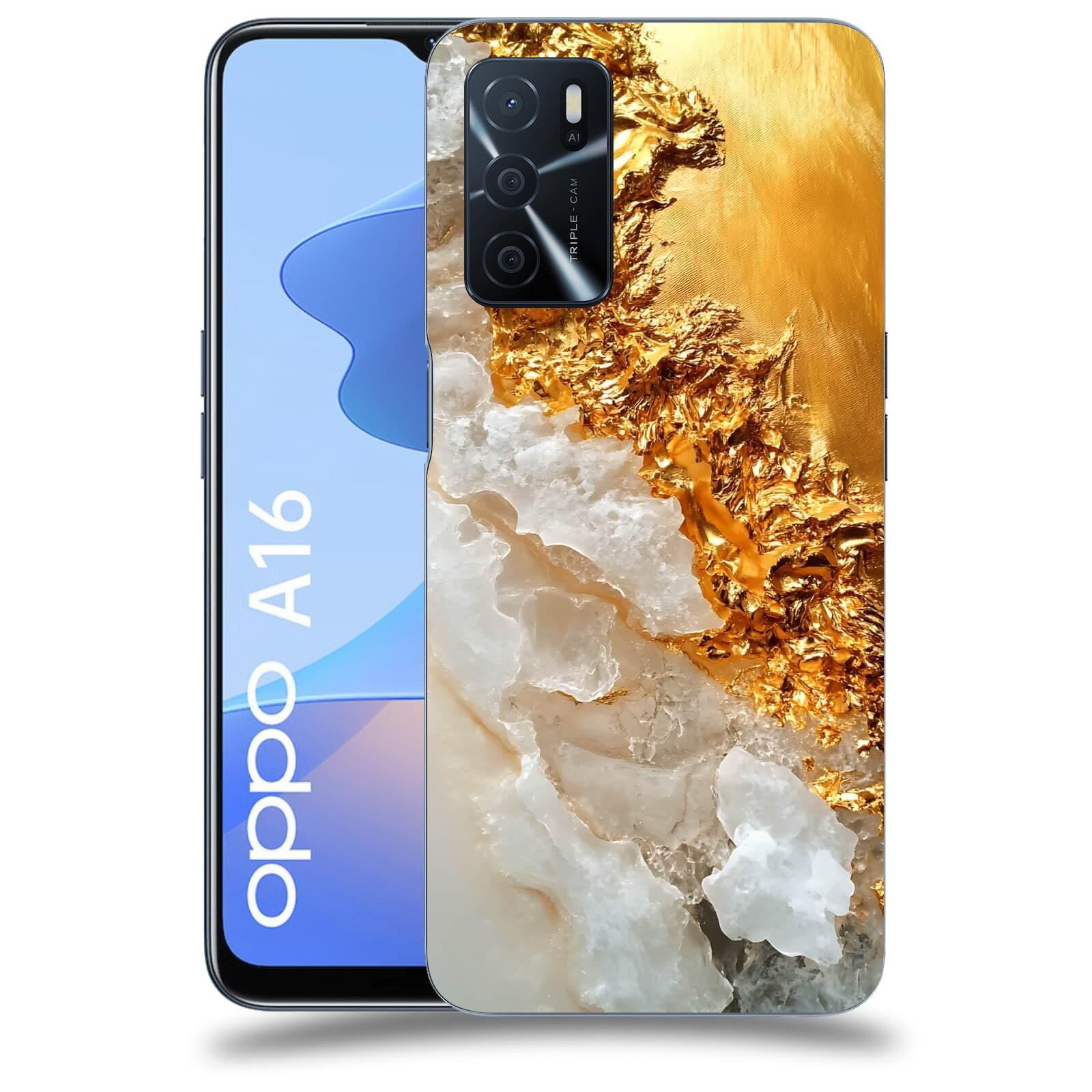 ACOVER Kryt na mobil OPPO A16 - Liquid Gold III
