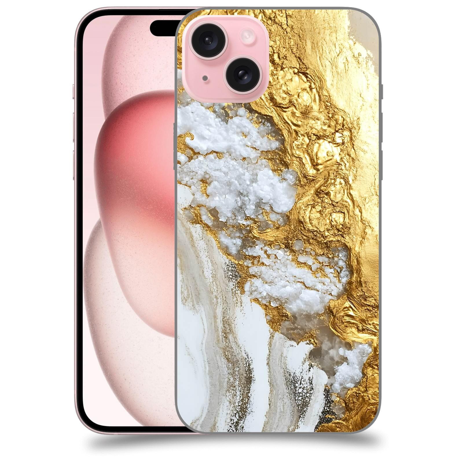 ACOVER Kryt na mobil Apple iPhone 15 plus - Liquid Gold V