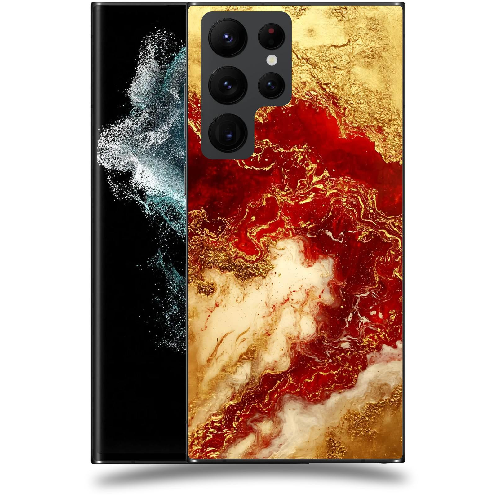 ACOVER Kryt na mobil Samsung Galaxy S22 Ultra 5G - Golden Blood I
