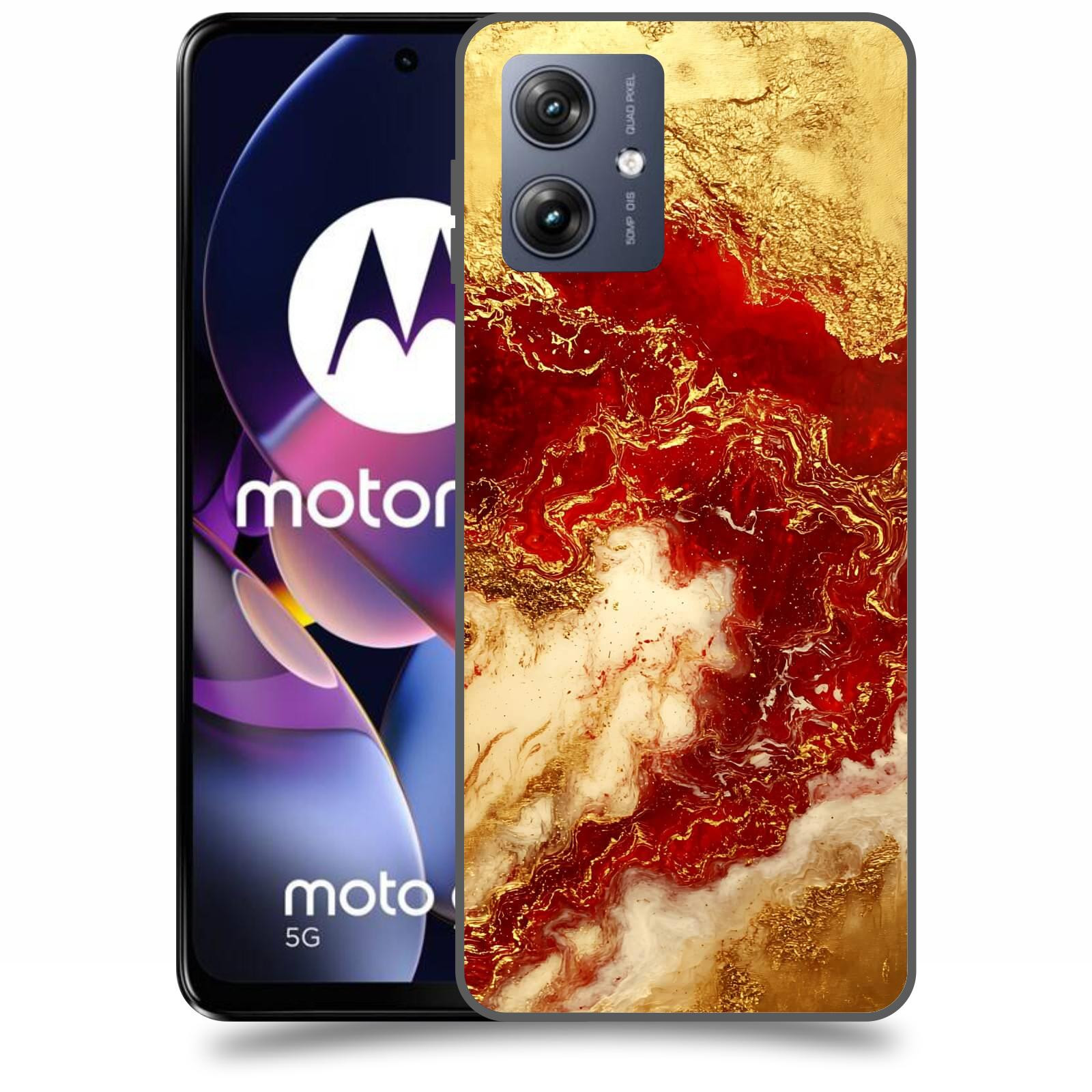 ACOVER Kryt na mobil Motorola Moto G54 5G - Golden Blood I
