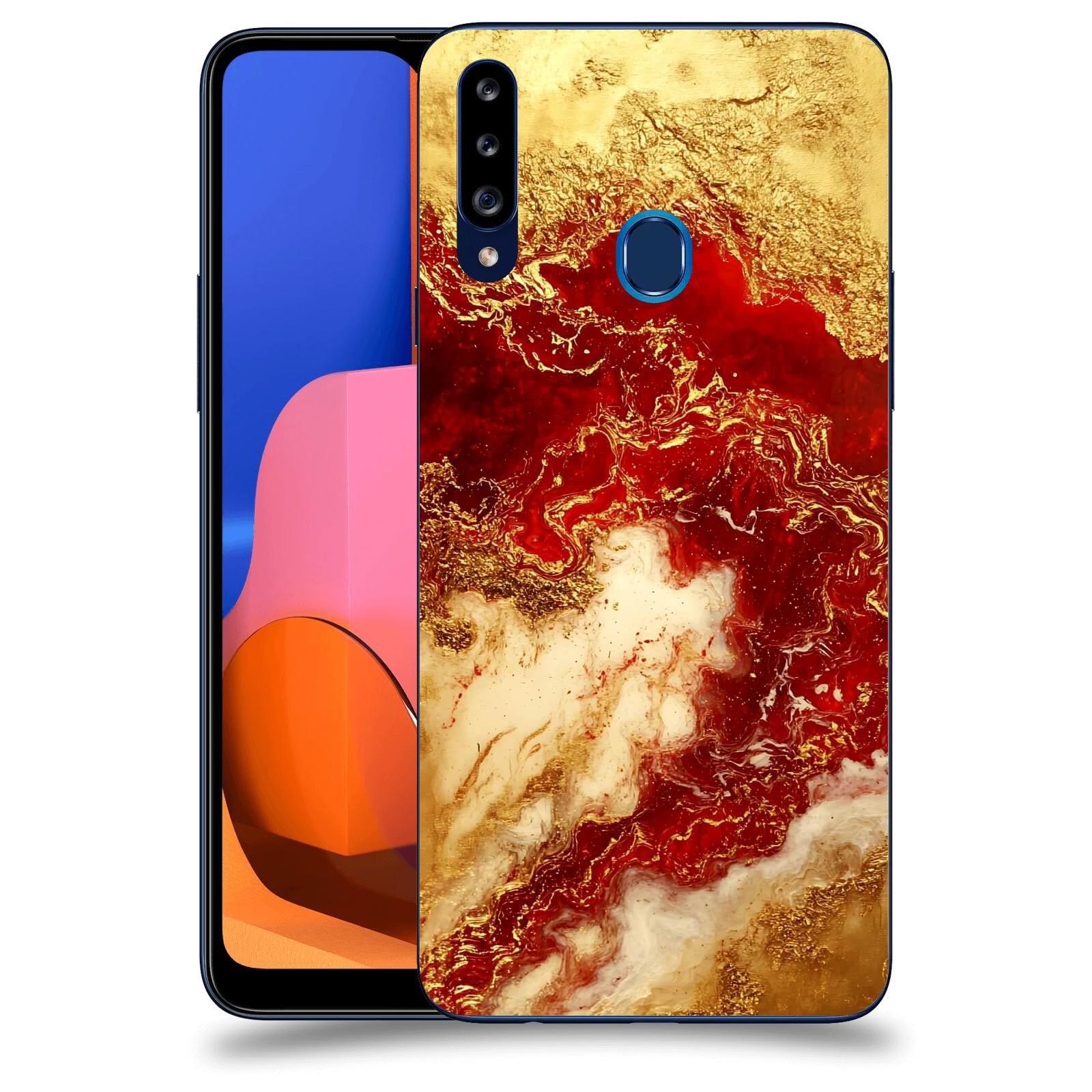 ACOVER Kryt na mobil Samsung Galaxy A20s - Golden Blood I