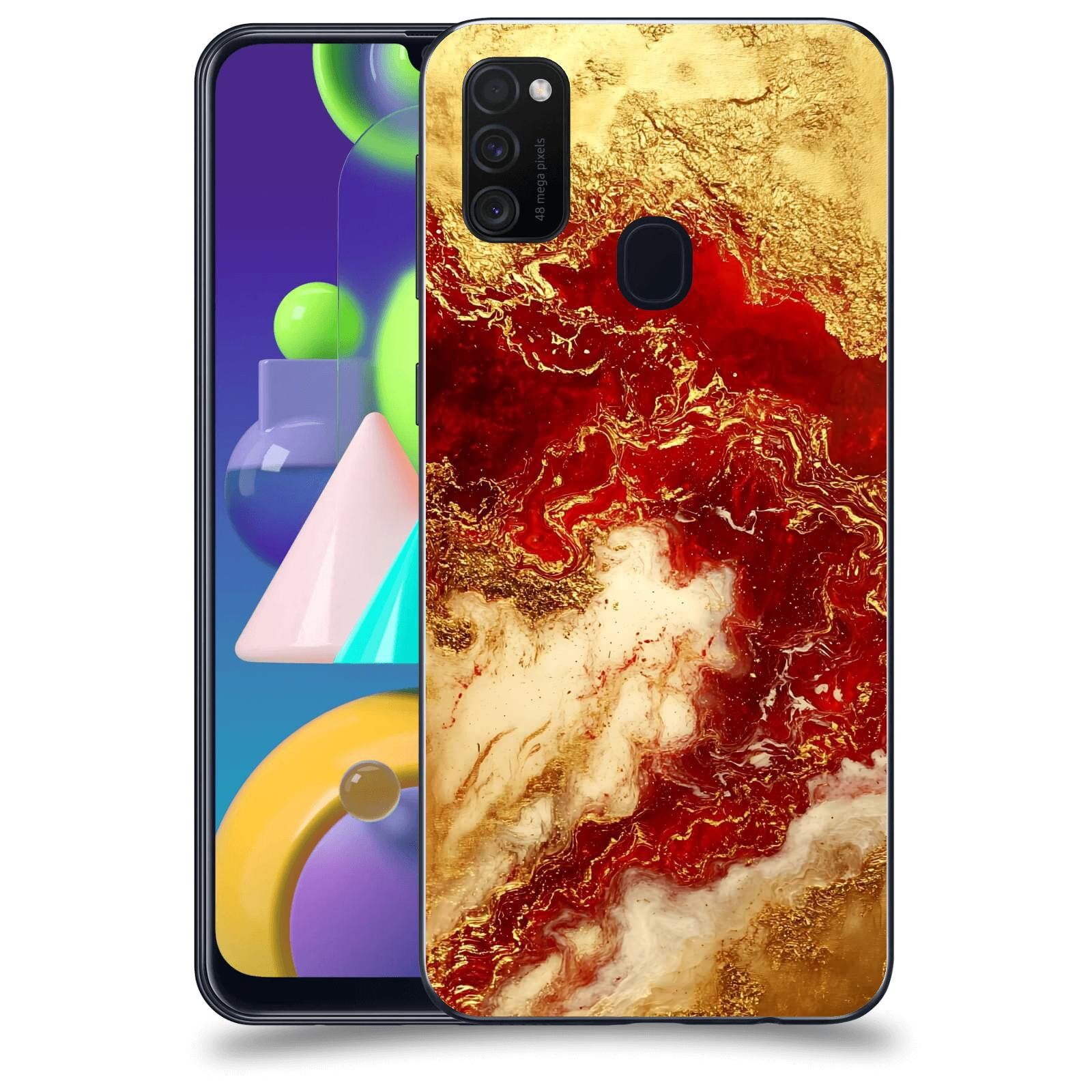 ACOVER Kryt na mobil Samsung Galaxy M21 M215F - Golden Blood I
