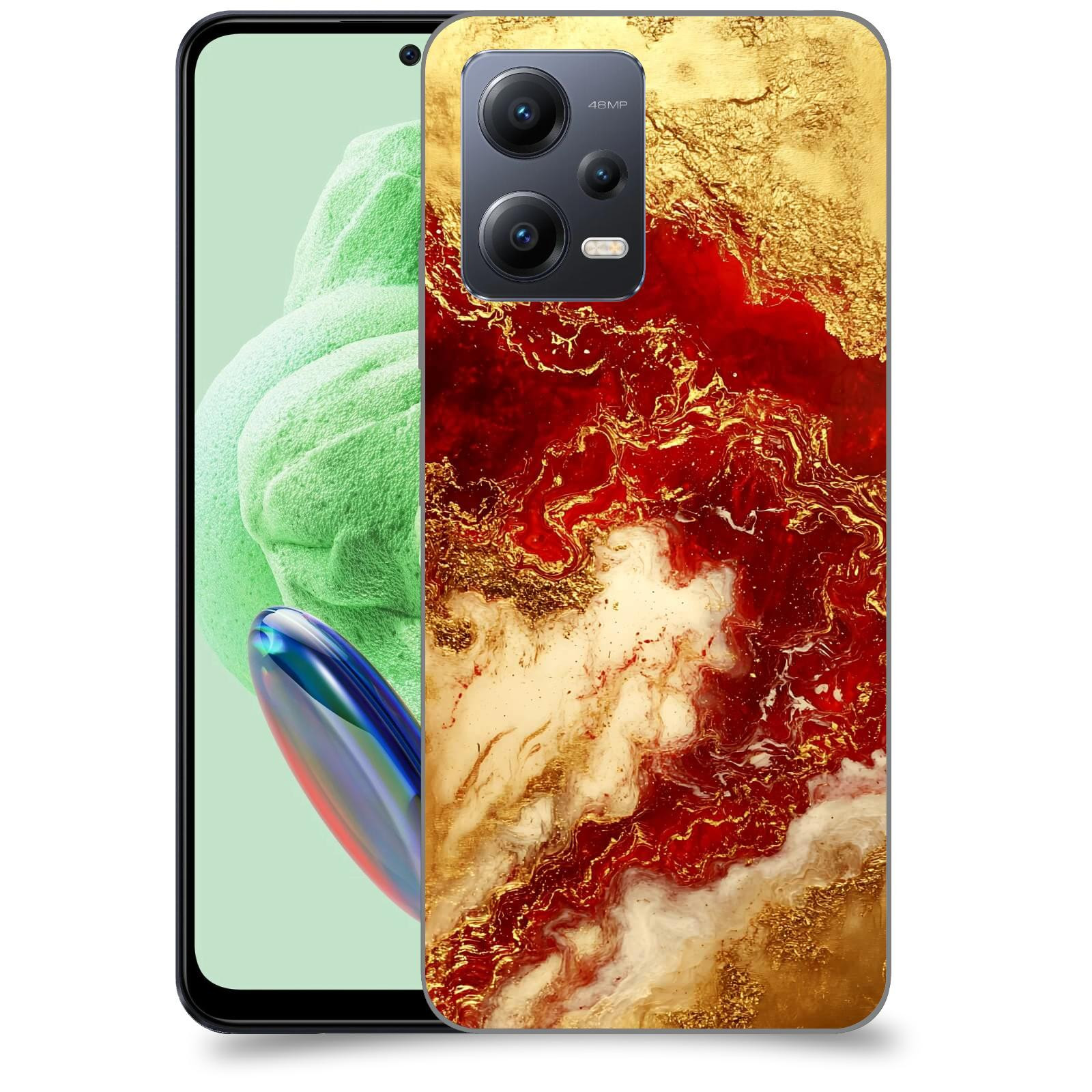 ACOVER Kryt na mobil Xiaomi Redmi Note 12 PRO 5G - Golden Blood I