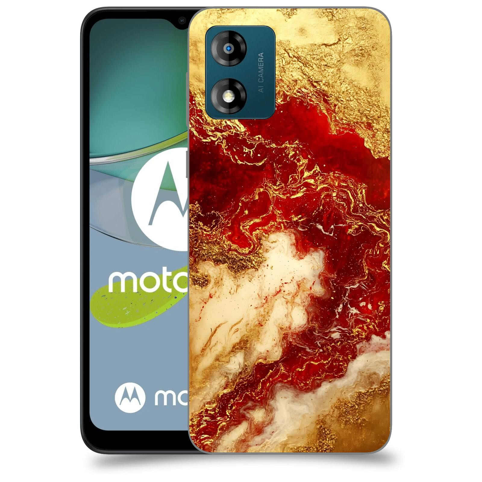 ACOVER Kryt na mobil Motorola Moto E13 - Golden Blood I