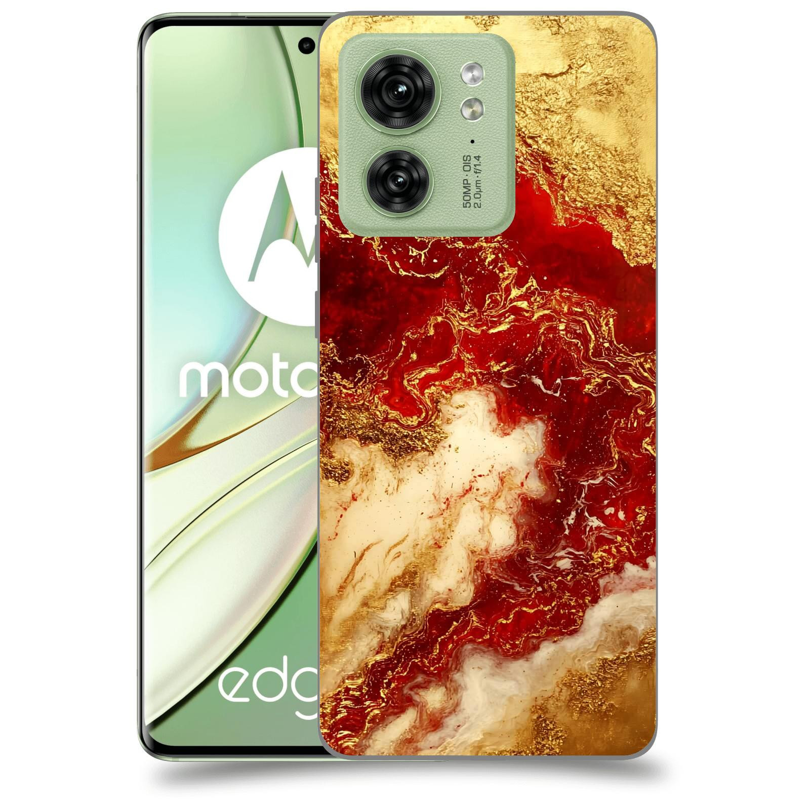 ACOVER Kryt na mobil Motorola EDGE 40 5G - Golden Blood I