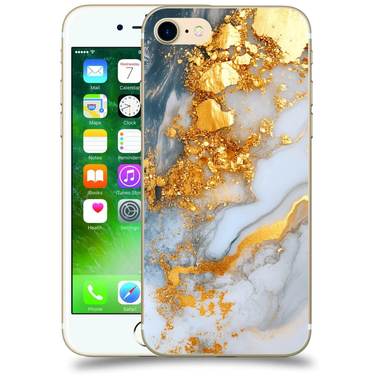 ACOVER Kryt na mobil Apple iPhone 7 - Liquid Gold VII
