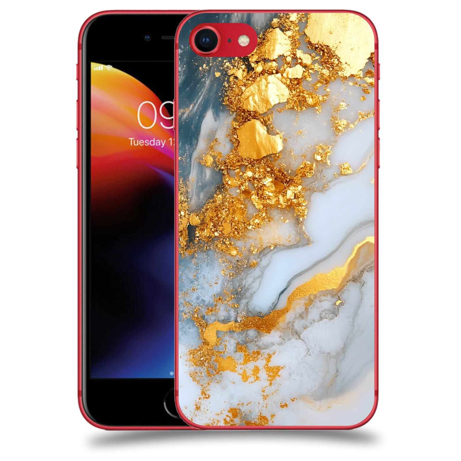 ACOVER Kryt na mobil Apple iPhone 8 - Liquid Gold VII