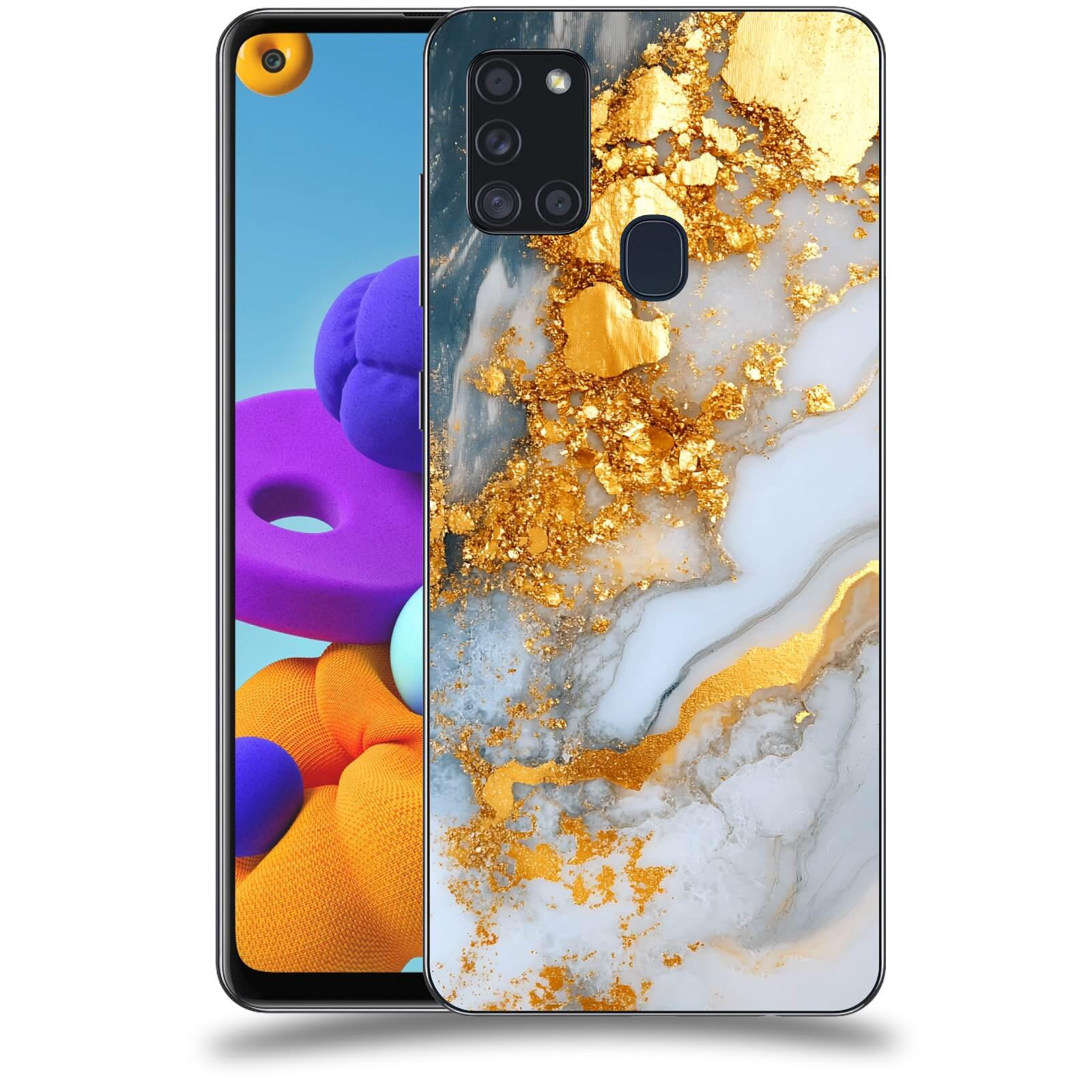 ACOVER Kryt na mobil Samsung Galaxy A21s - Liquid Gold VII