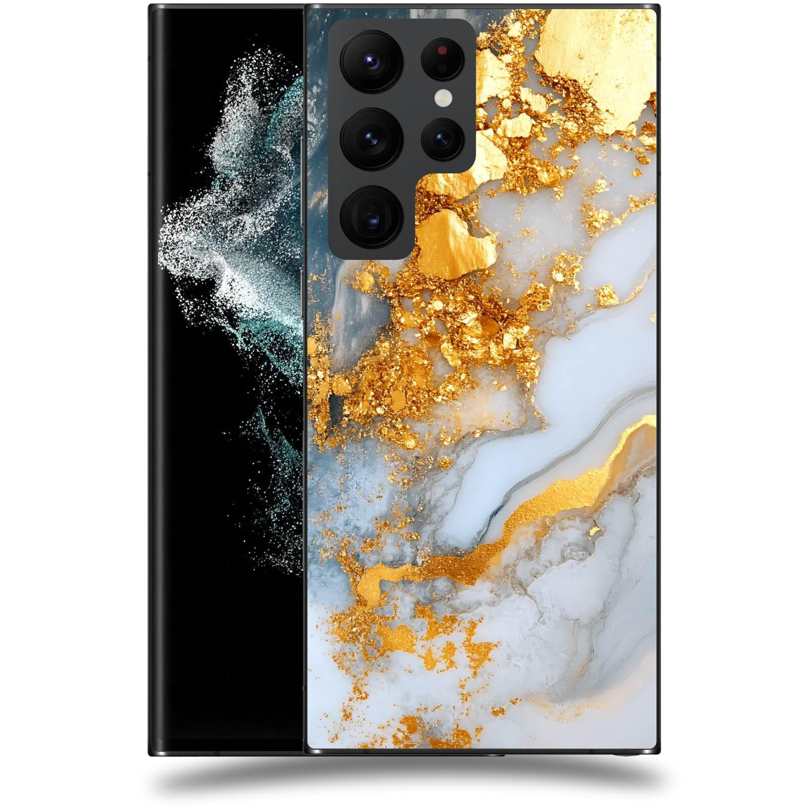 ACOVER Kryt na mobil Samsung Galaxy S22 Ultra 5G - Liquid Gold VII