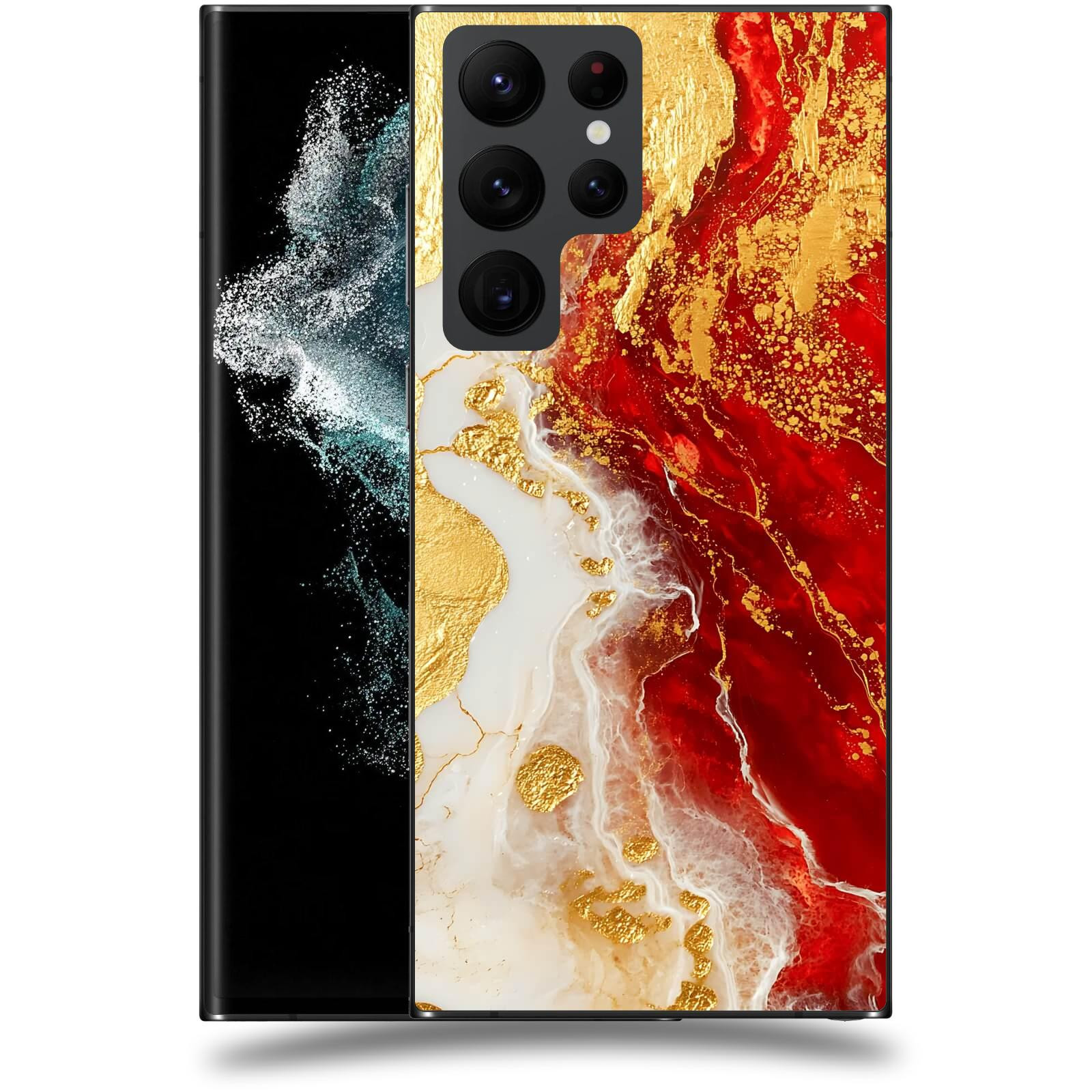 ACOVER Kryt na mobil Samsung Galaxy S22 Ultra 5G - Golden Blood III