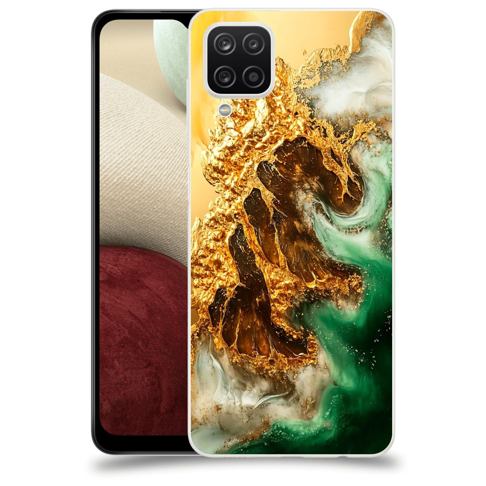 ACOVER Kryt na mobil Samsung Galaxy A12 A125F - Golden Moss II