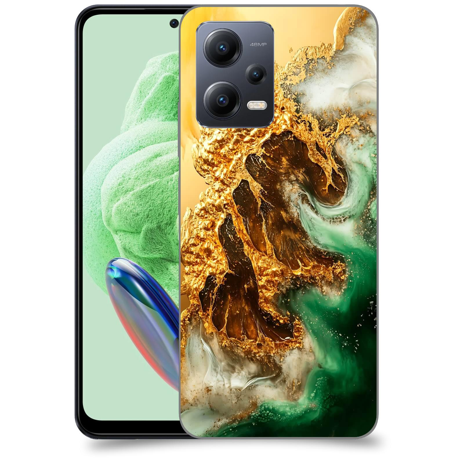 ACOVER Kryt na mobil Xiaomi Redmi Note 12 PRO 5G - Golden Moss II
