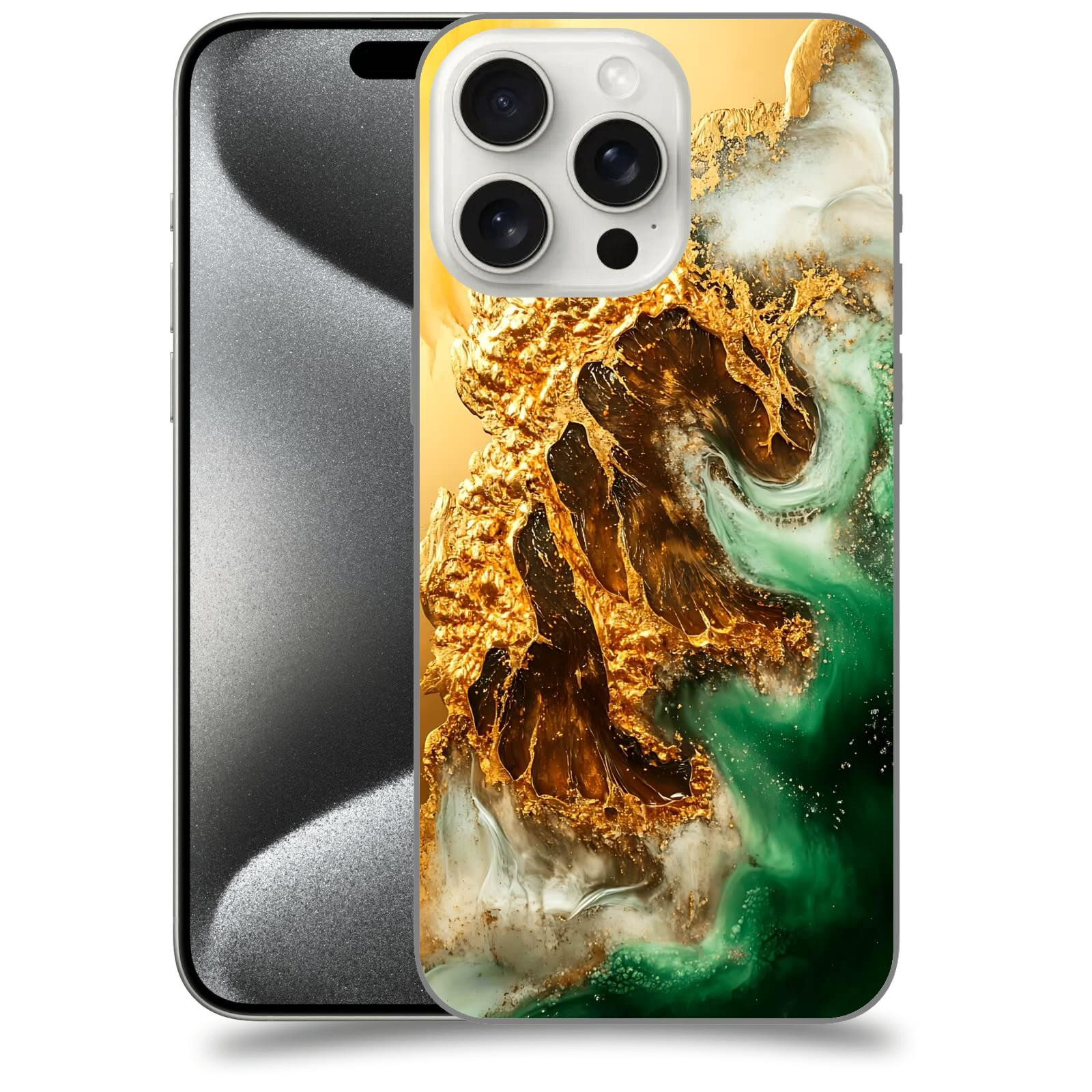 ACOVER Kryt na mobil Apple iPhone 15 pro max - Golden Moss II