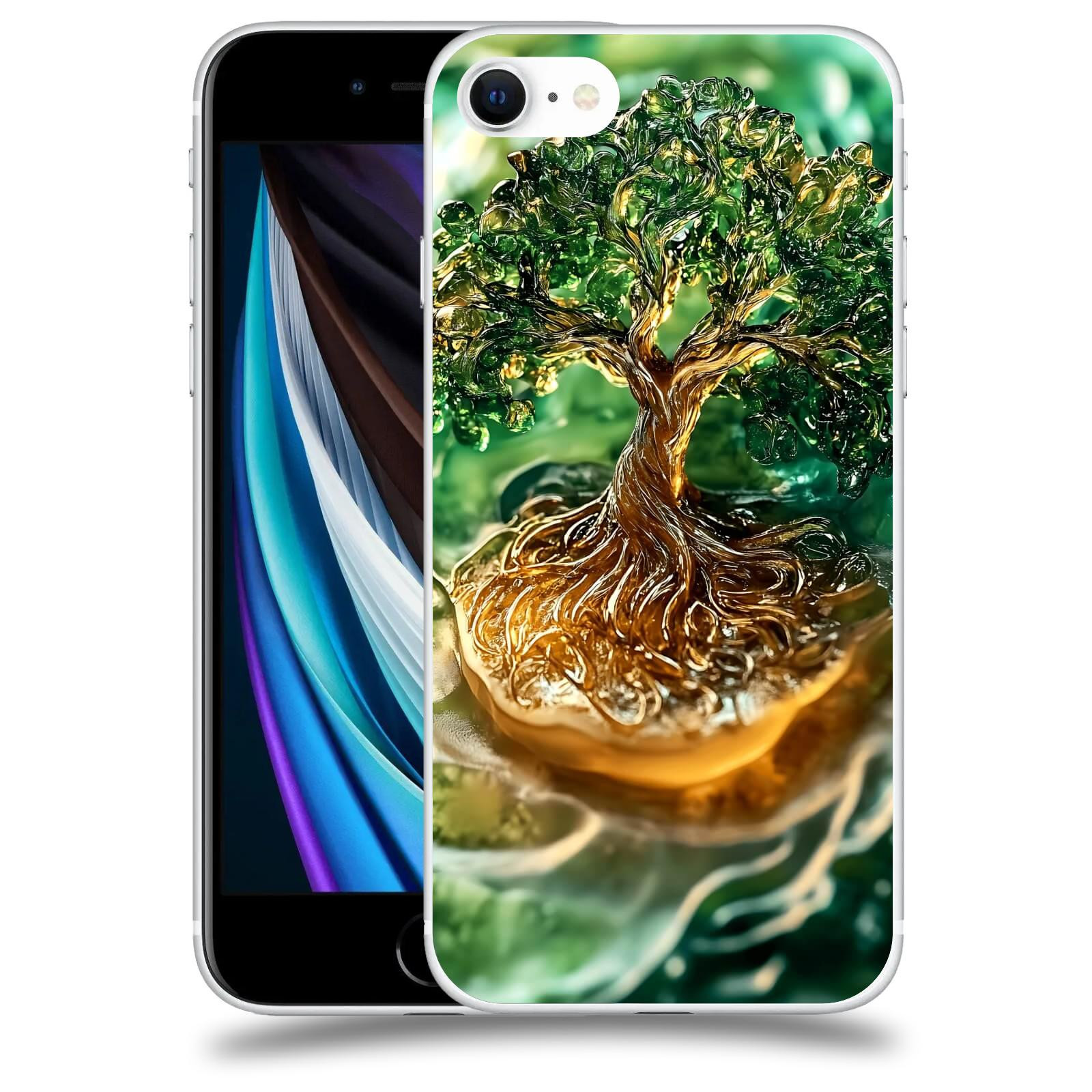 ACOVER Kryt na mobil Apple iPhone SE 2020 - Golden Moss III