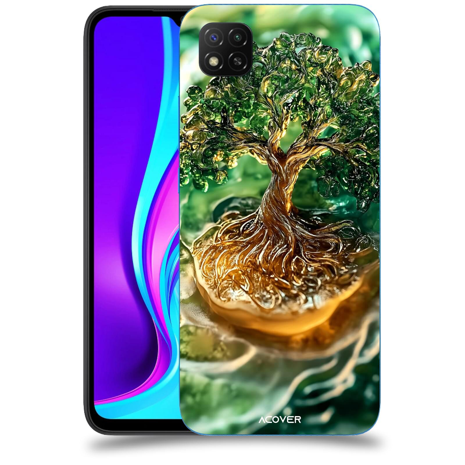 ACOVER Kryt na mobil Xiaomi Redmi 9C - Golden Moss III