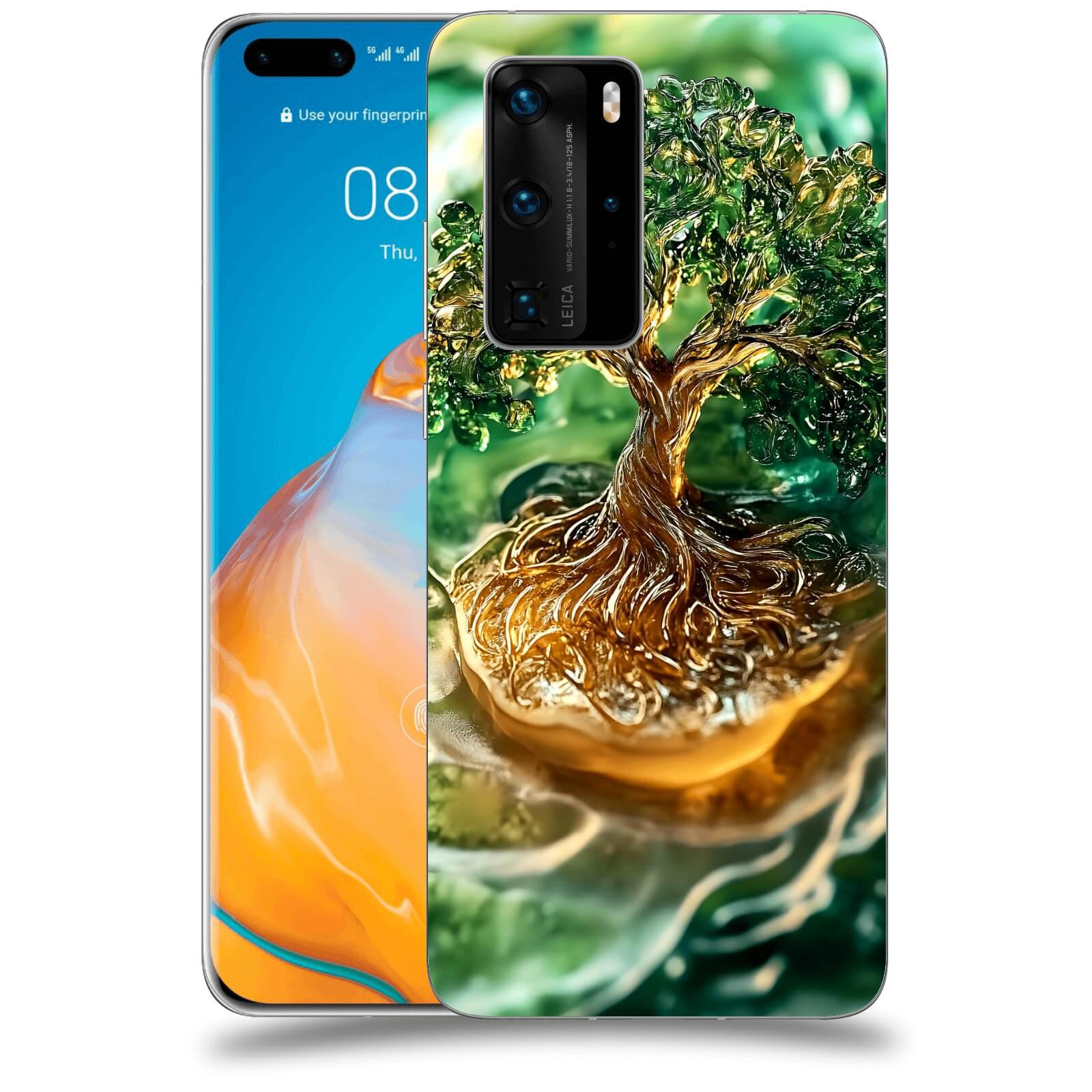 ACOVER Kryt na mobil Huawei P40 - Golden Moss III