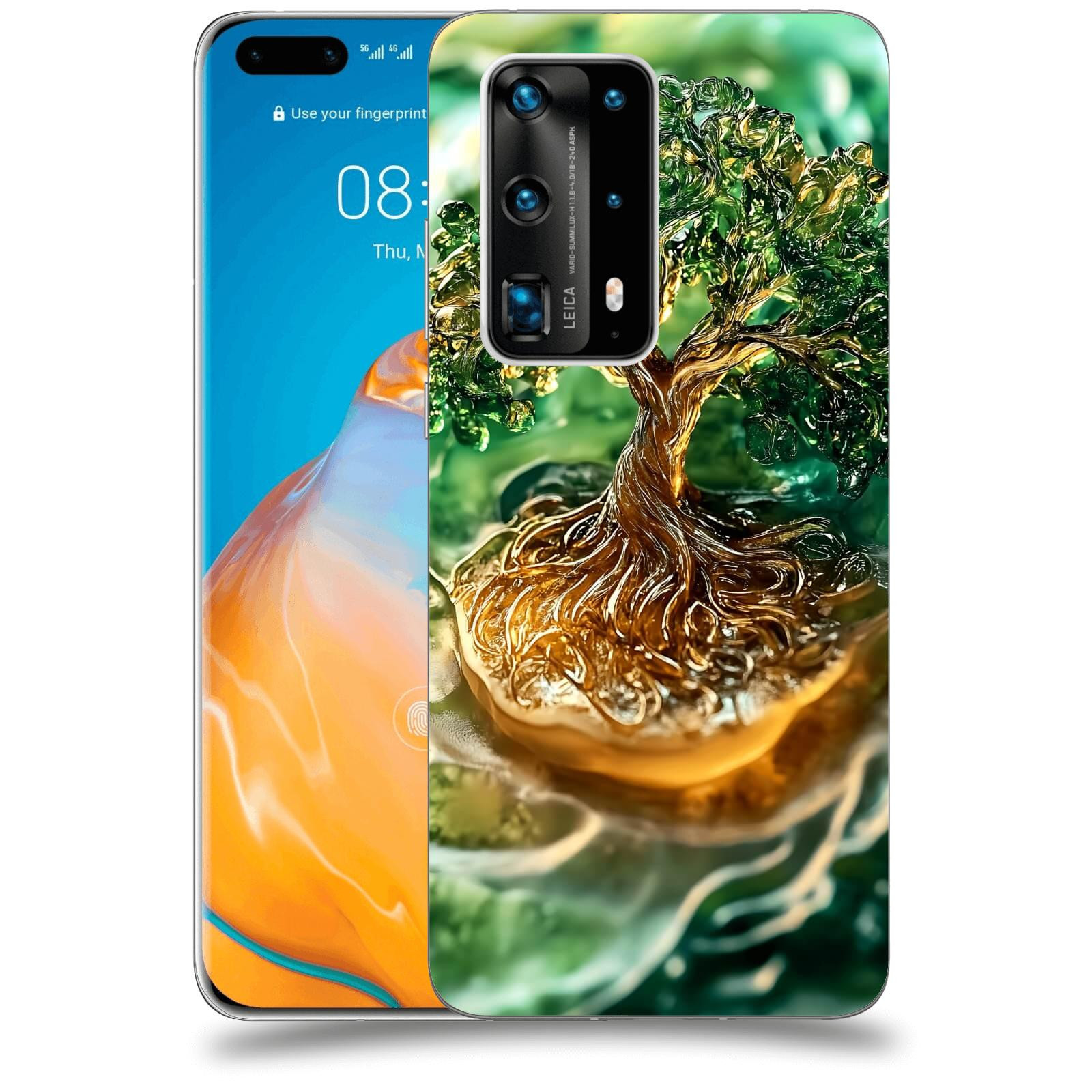 ACOVER Kryt na mobil Huawei P40 Pro - Golden Moss III