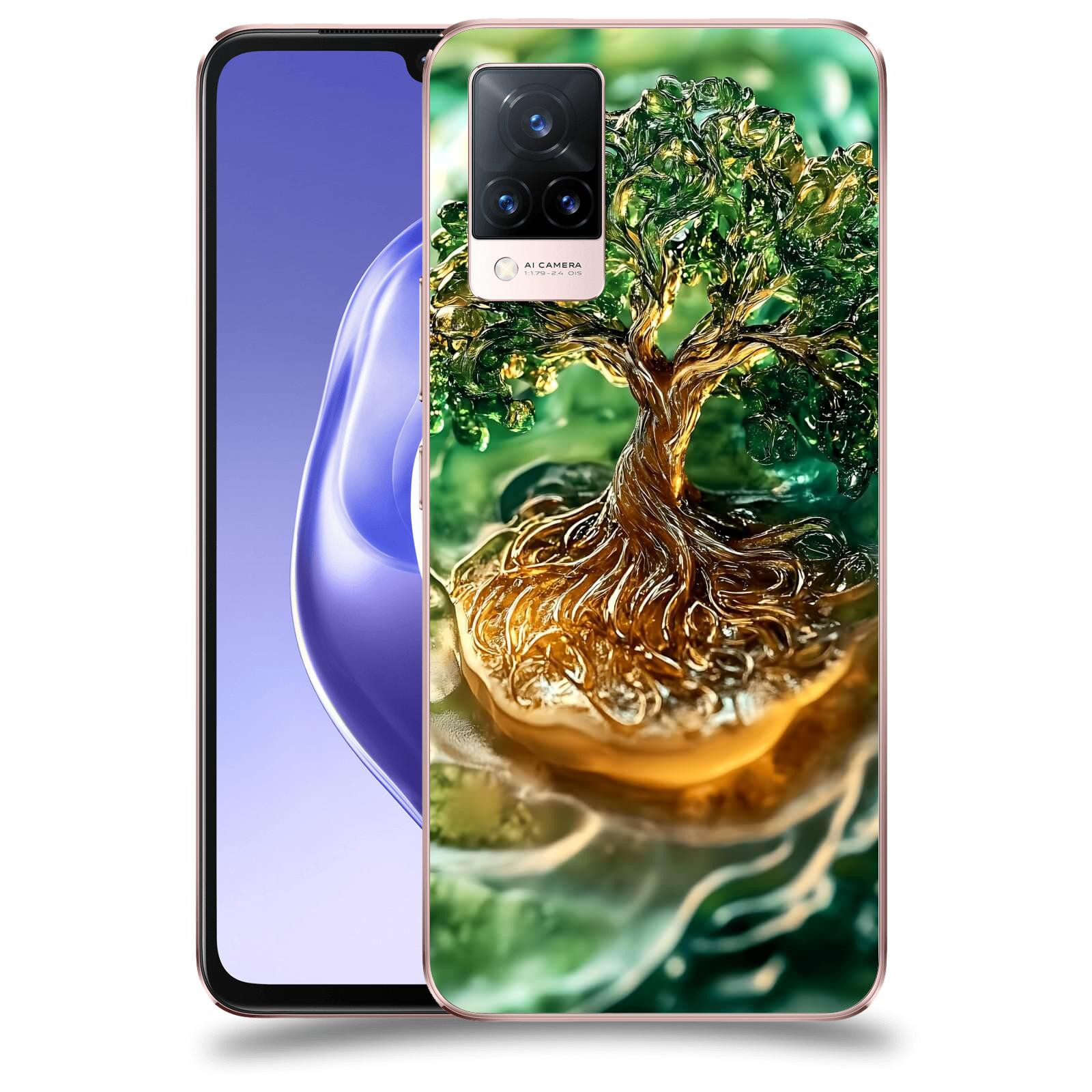 ACOVER Kryt na mobil Vivo V21 5G - Golden Moss III