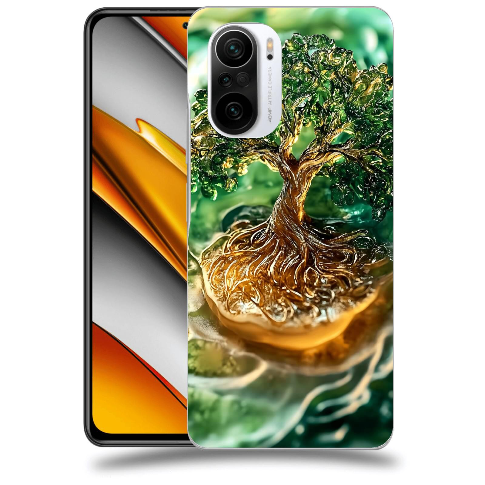 ACOVER Kryt na mobil Xiaomi Poco F3 - Golden Moss III