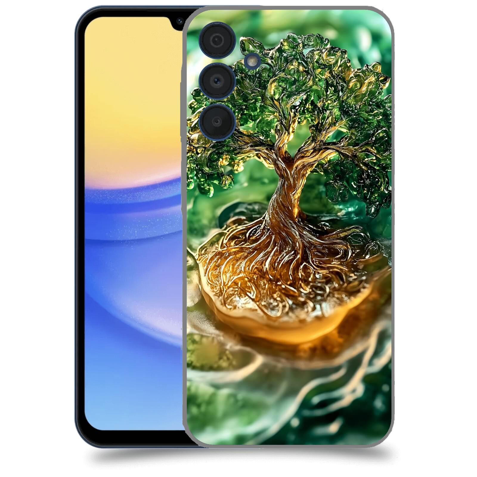 ACOVER Kryt na mobil Samsung Galaxy A15 5G - Golden Moss III