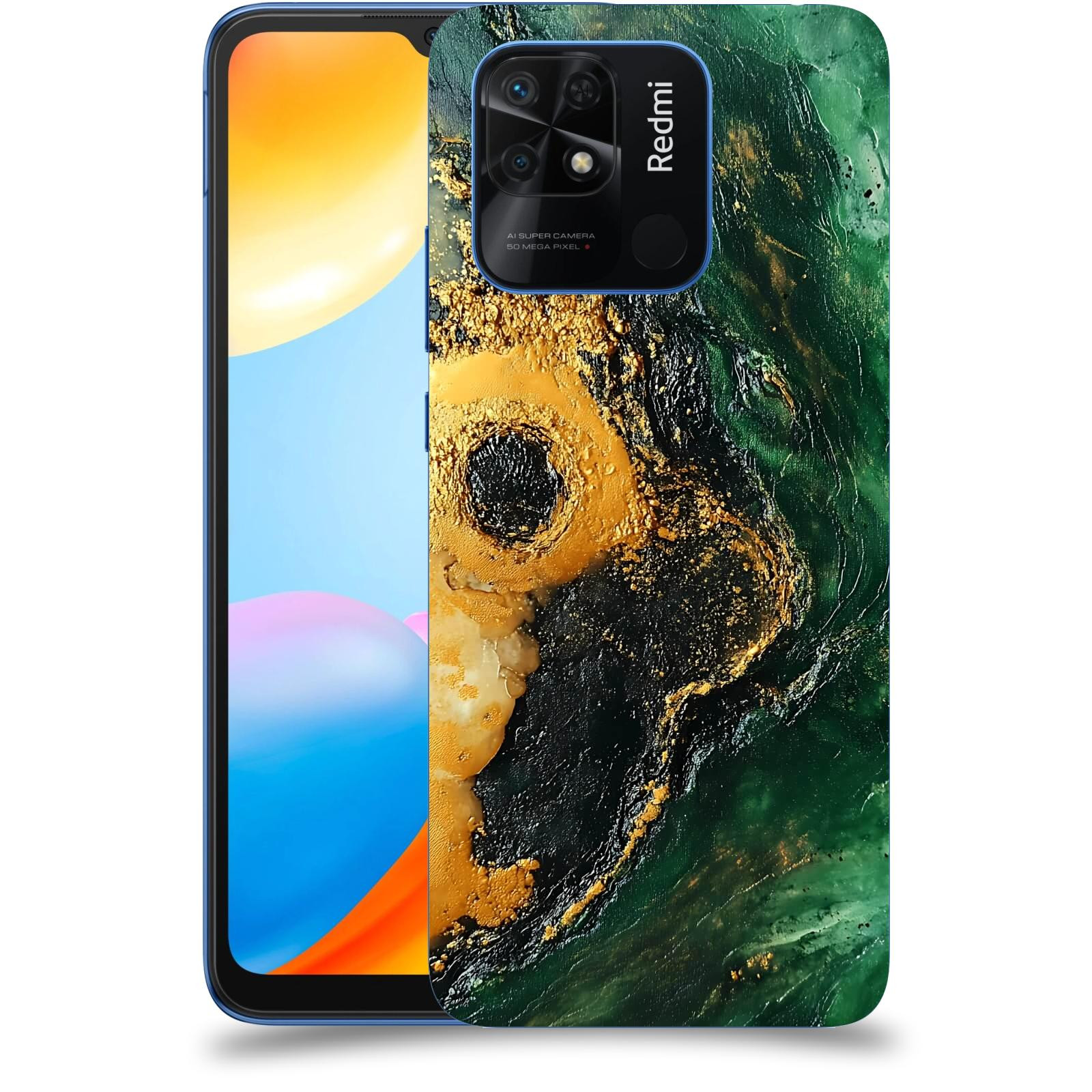 ACOVER Kryt na mobil Xiaomi Redmi 10C - Golden Moss IV