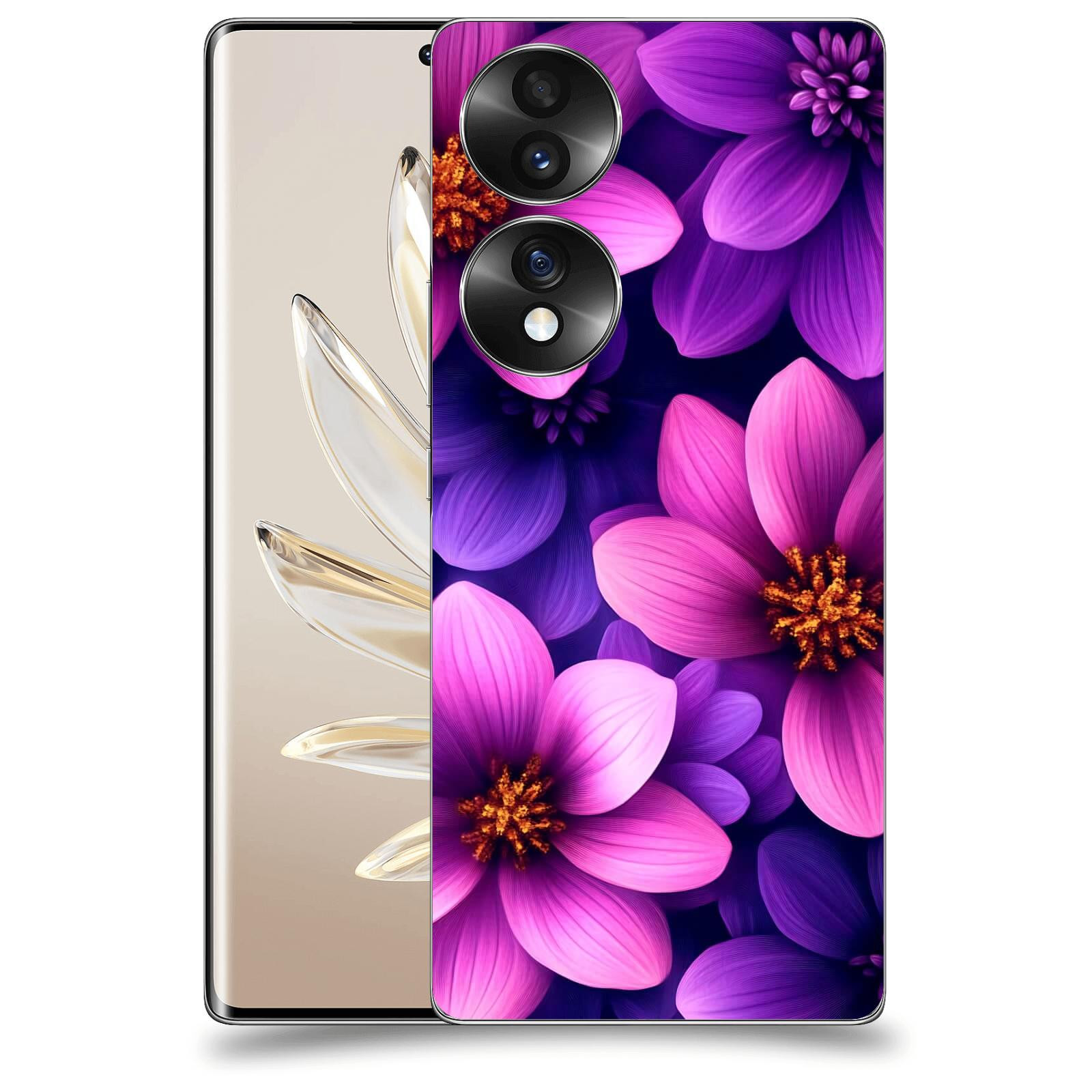ACOVER Kryt na mobil Honor 70 - Fialové květiny