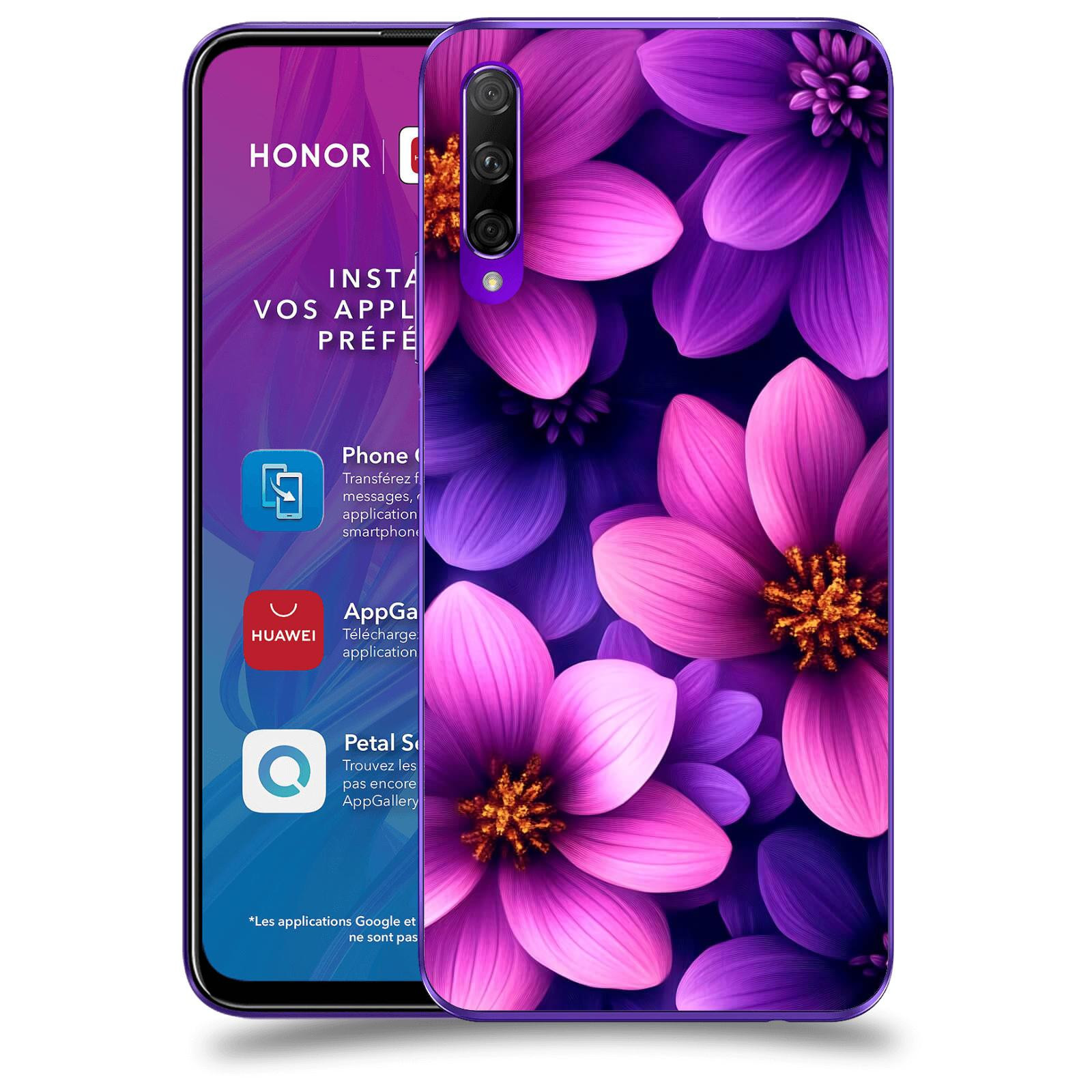 ACOVER Kryt na mobil Honor 9X Pro - Fialové květiny