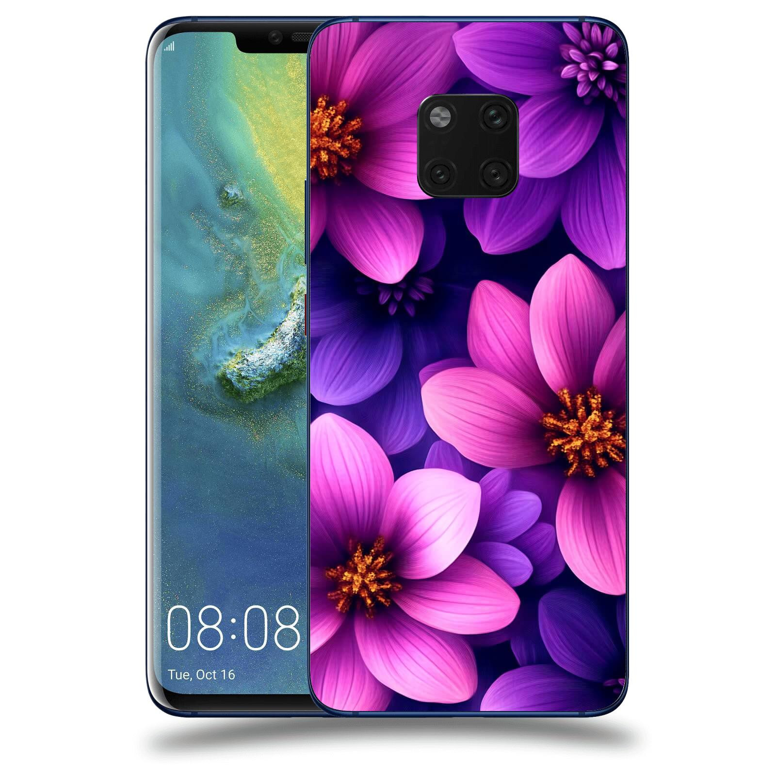 ACOVER Kryt na mobil Huawei Mate 20 Pro - Fialové květiny