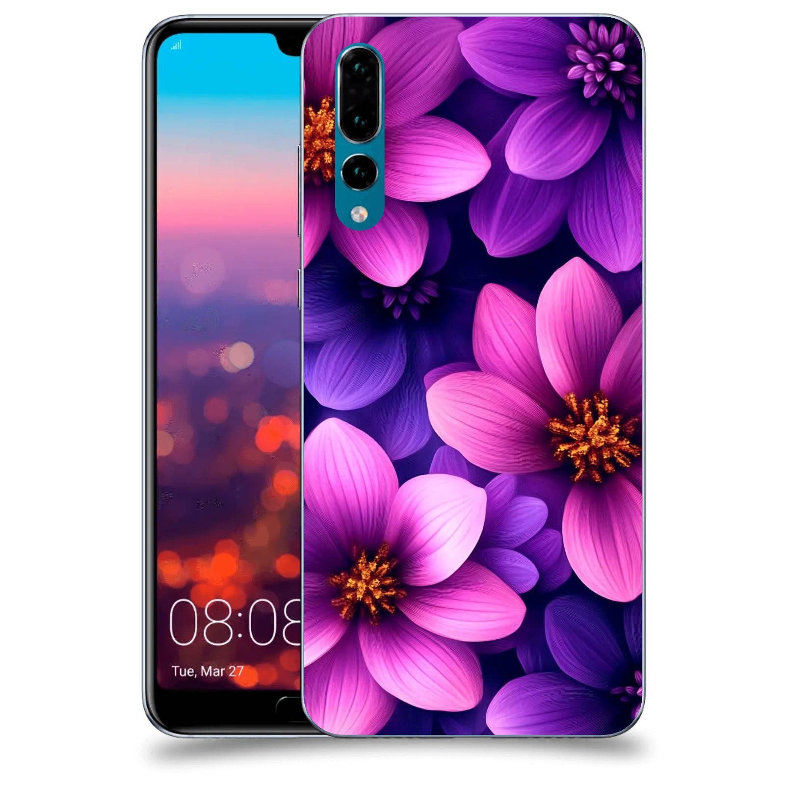 ACOVER Kryt na mobil Huawei P20 Pro - Fialové květiny