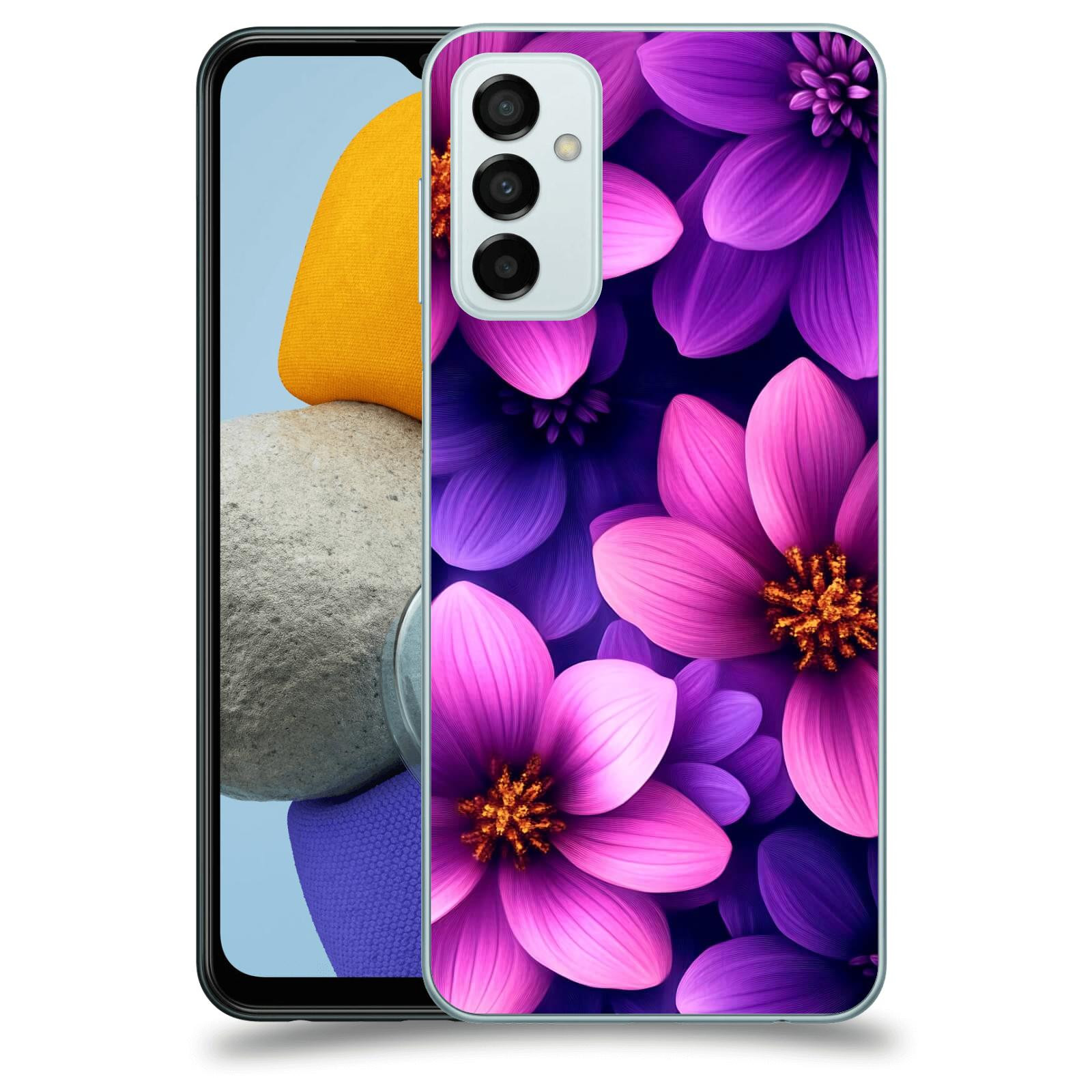 ACOVER Kryt na mobil Samsung Galaxy M23 5G - Fialové květiny