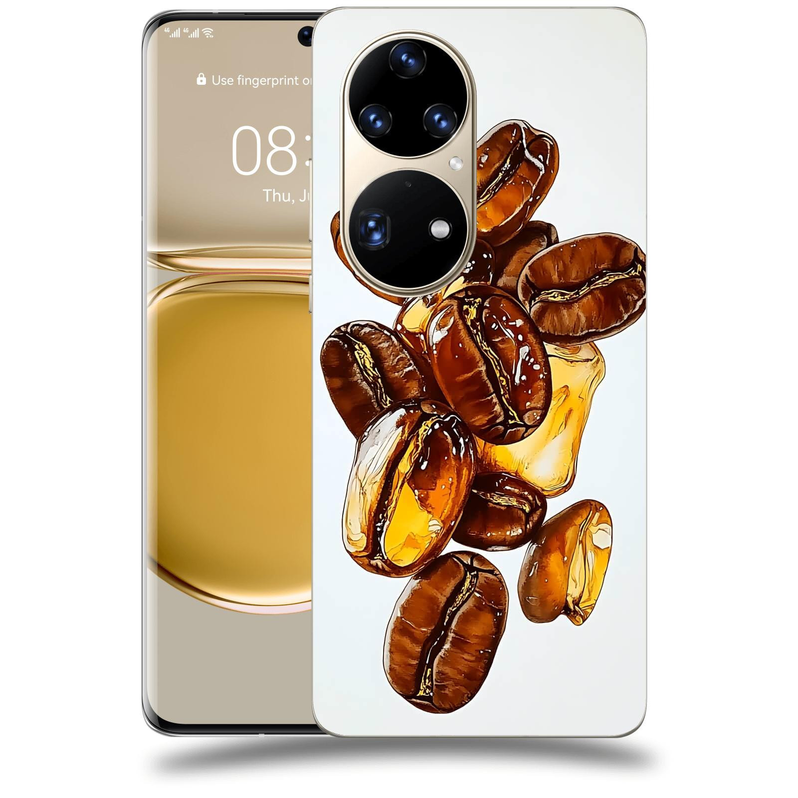 ACOVER Kryt na mobil Huawei P50 - Karamelová energie