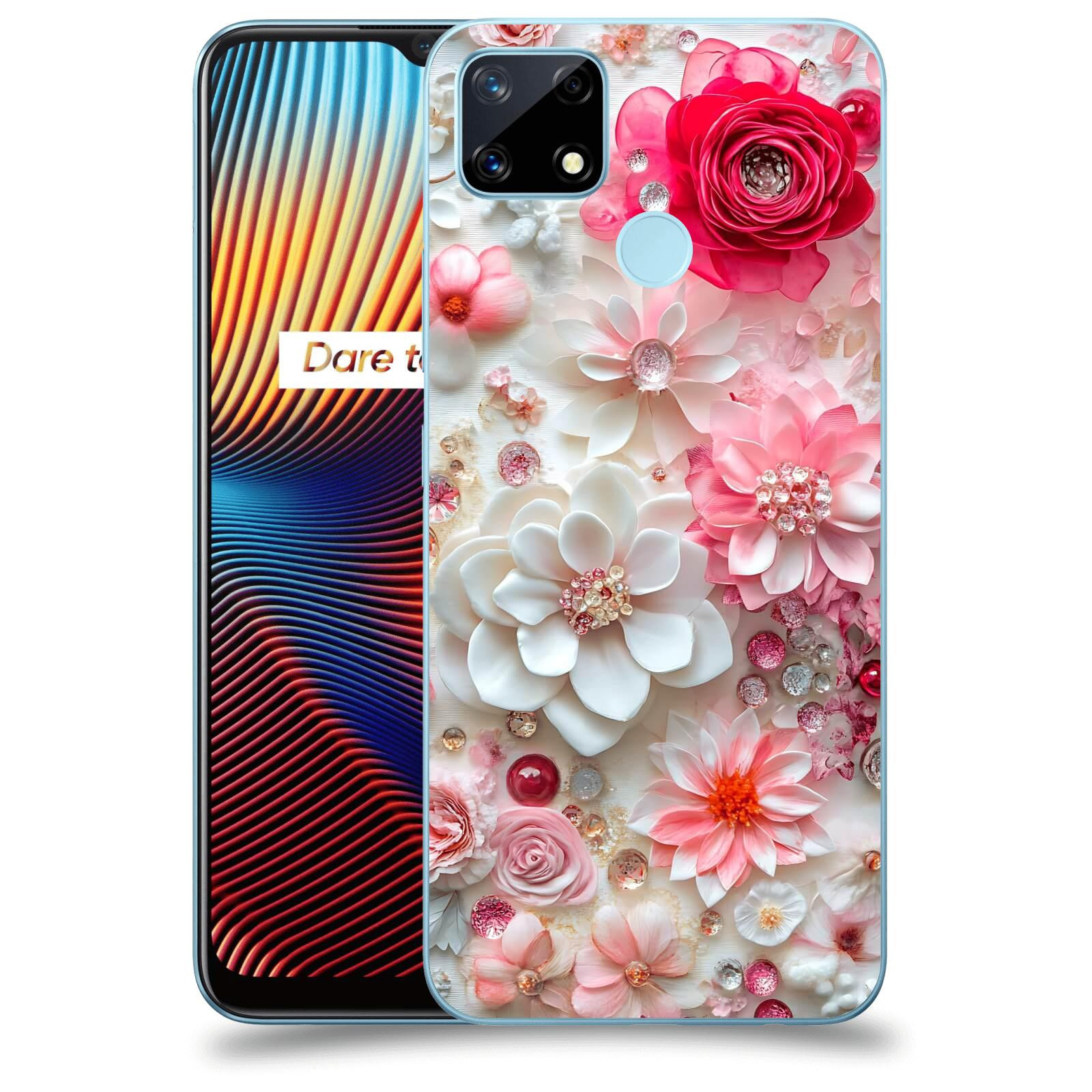 ACOVER Kryt na mobil Realme 7i - Květinový luxus
