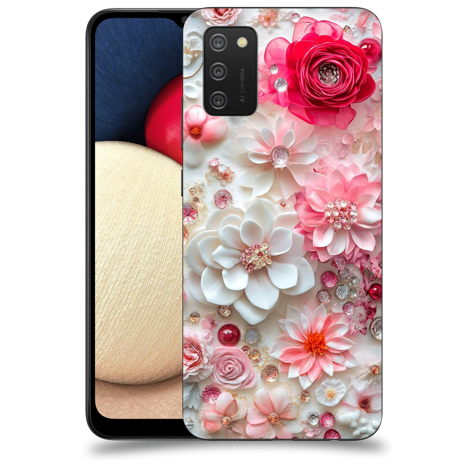 ACOVER Kryt na mobil Samsung Galaxy A02s A025G - Květinový luxus