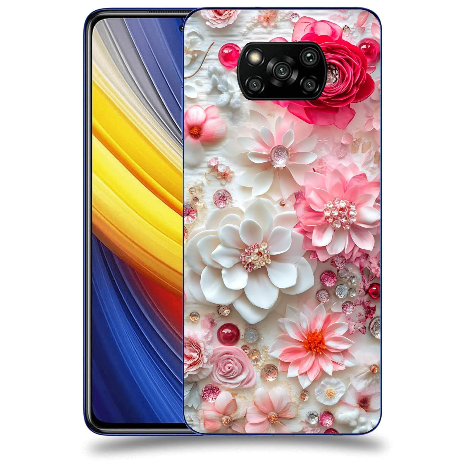 ACOVER Kryt na mobil Xiaomi Poco X3 Pro - Květinový luxus