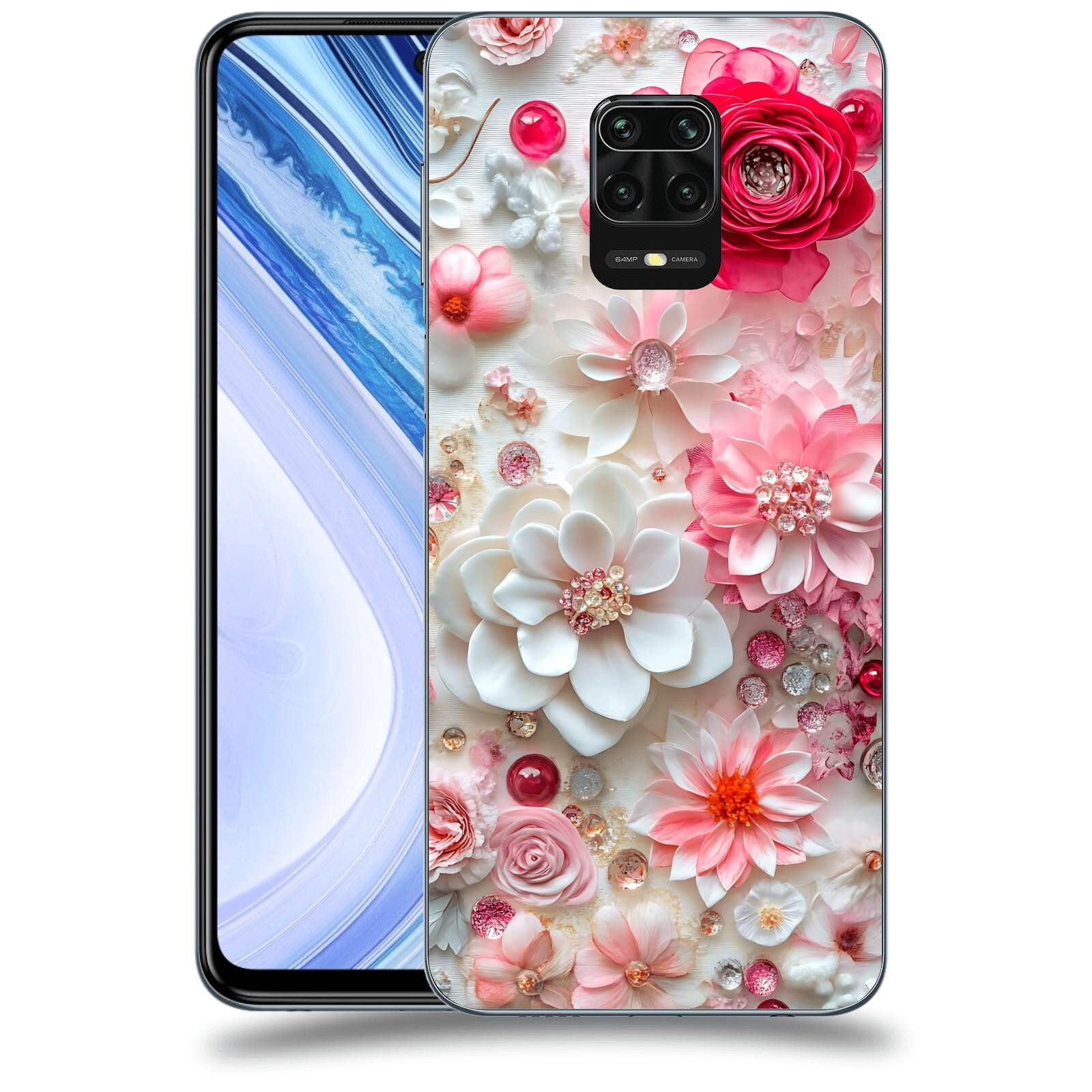 ACOVER Kryt na mobil Xiaomi Redmi Note 9 Pro - Květinový luxus