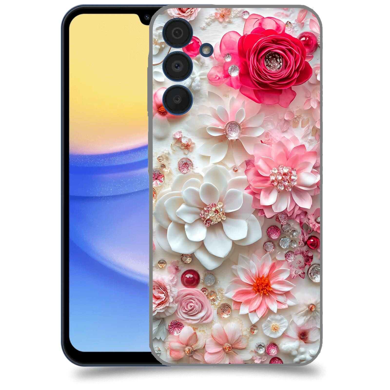 ACOVER Kryt na mobil Samsung Galaxy A15 5G - Květinový luxus