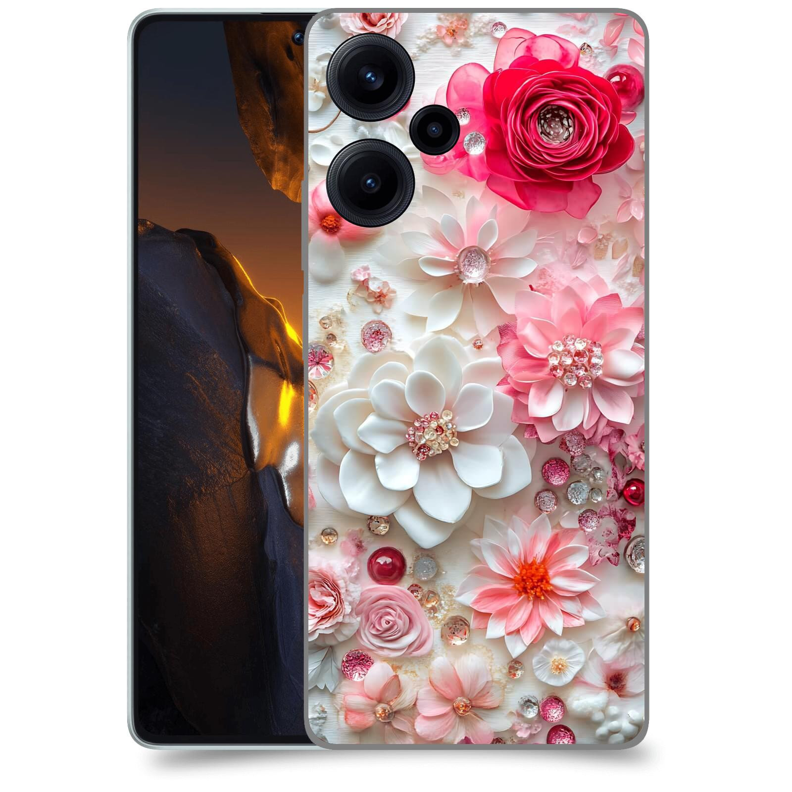 ACOVER Kryt na mobil Xiaomi Poco F5 - Květinový luxus