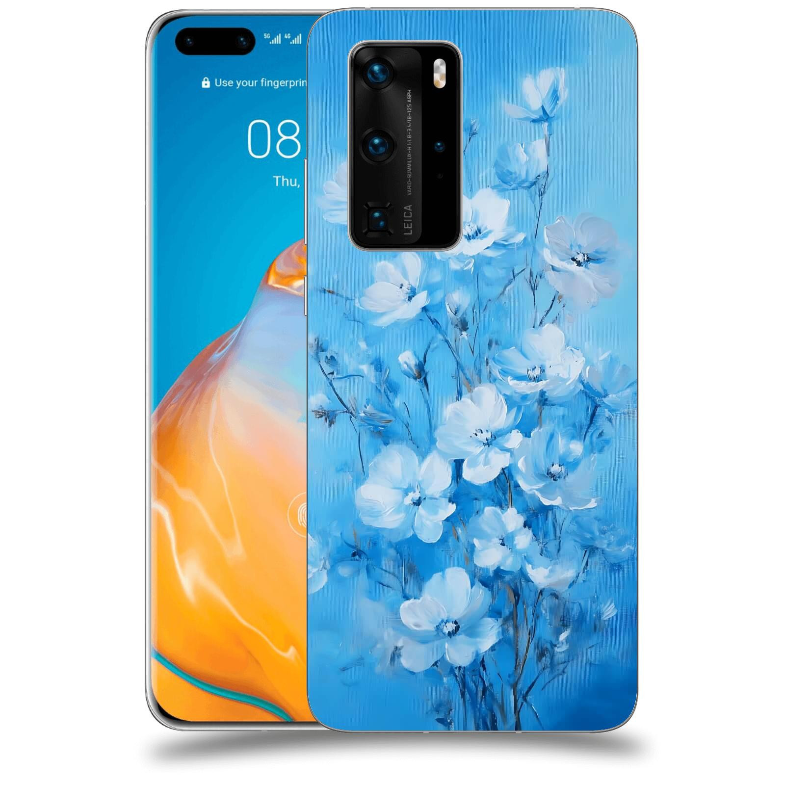 ACOVER Kryt na mobil Huawei P40 - Modrá ilustrace