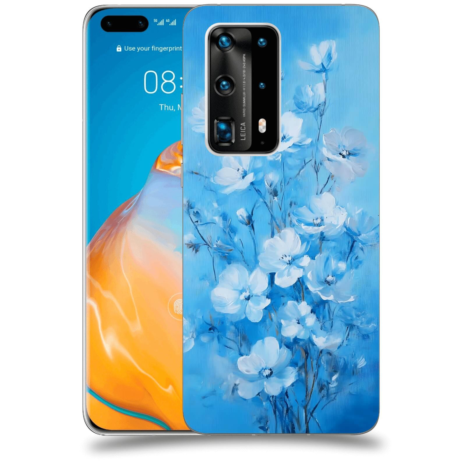 ACOVER Kryt na mobil Huawei P40 Pro - Modrá ilustrace