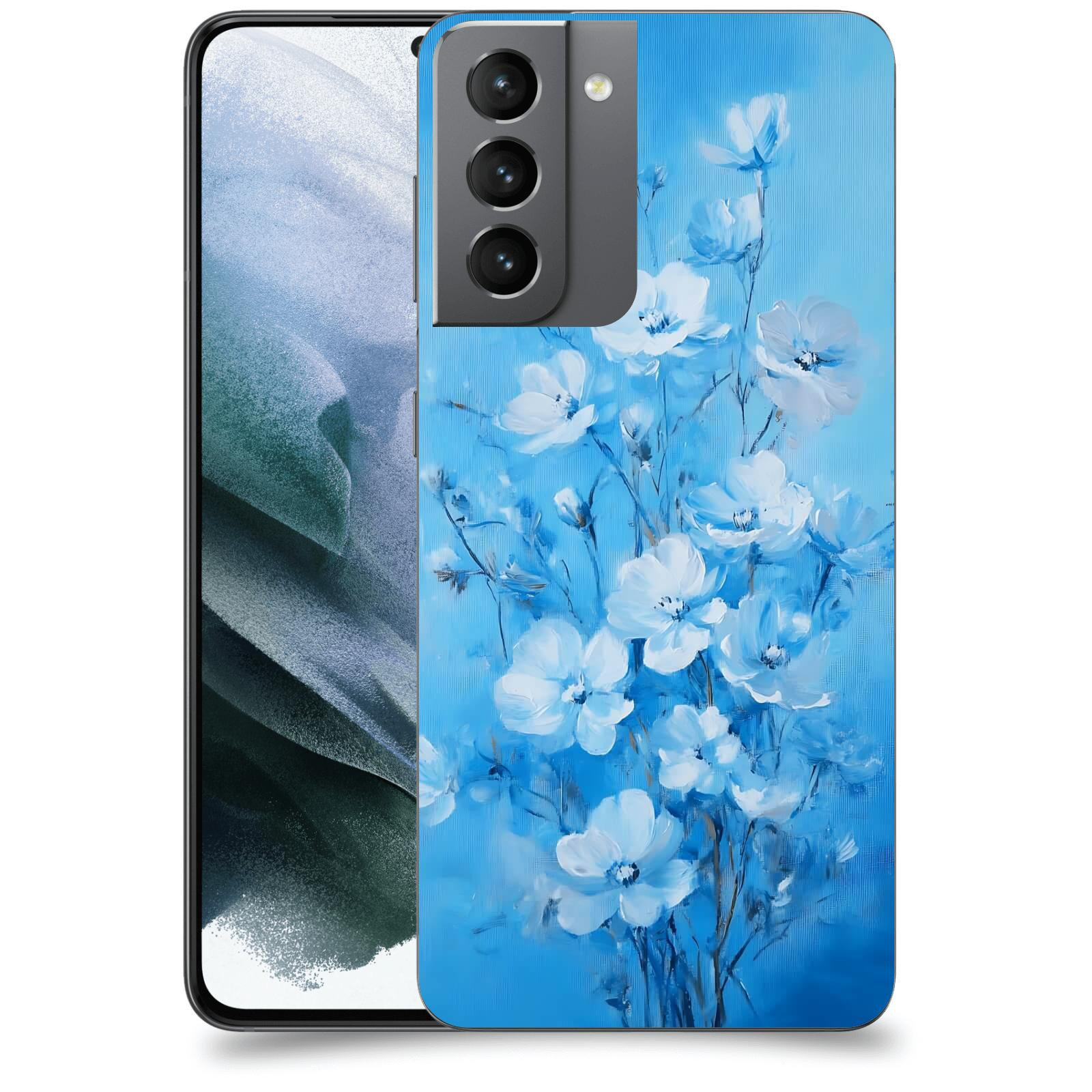 ACOVER Kryt na mobil Samsung Galaxy S21 G991B - Modrá ilustrace