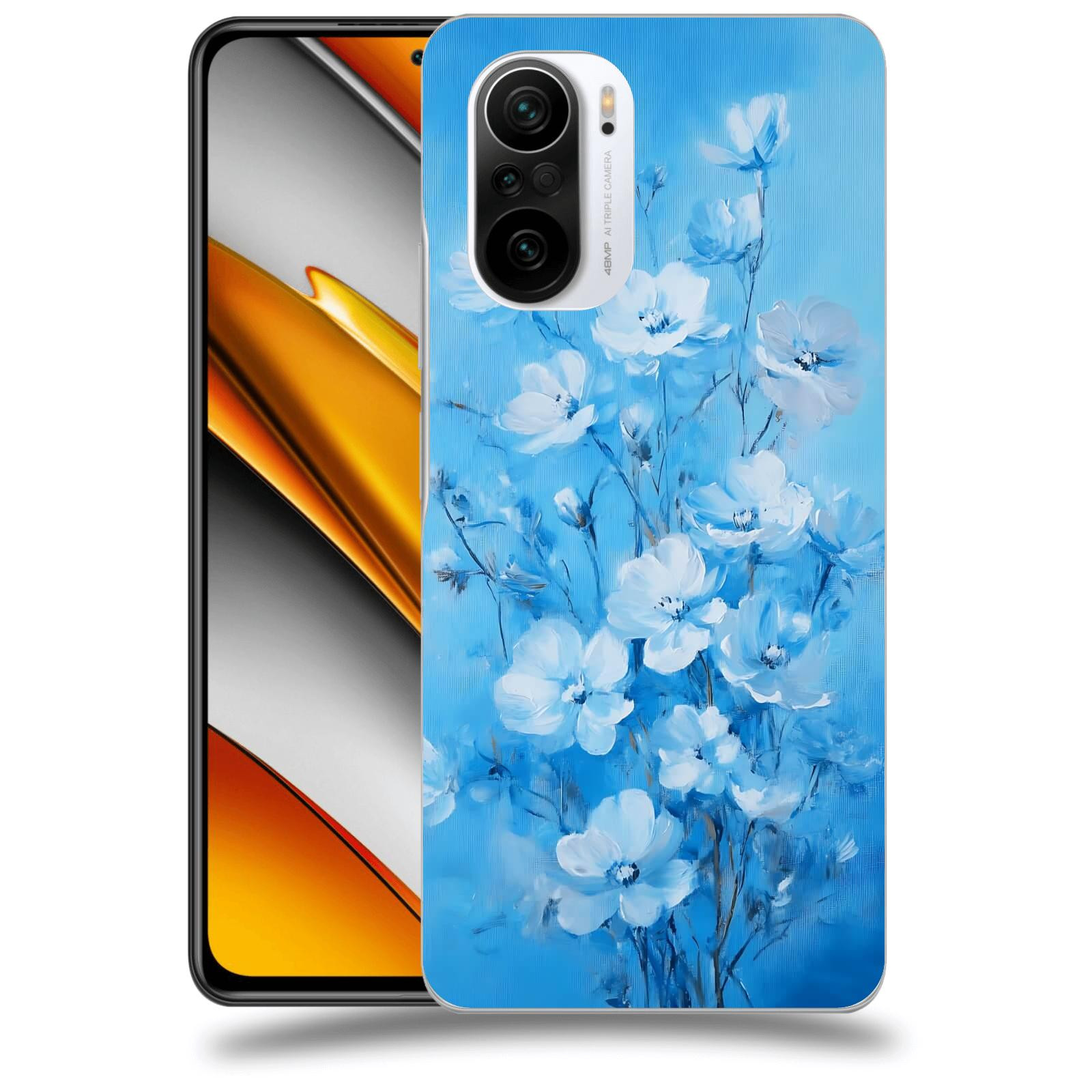 ACOVER Kryt na mobil Xiaomi Poco F3 - Modrá ilustrace