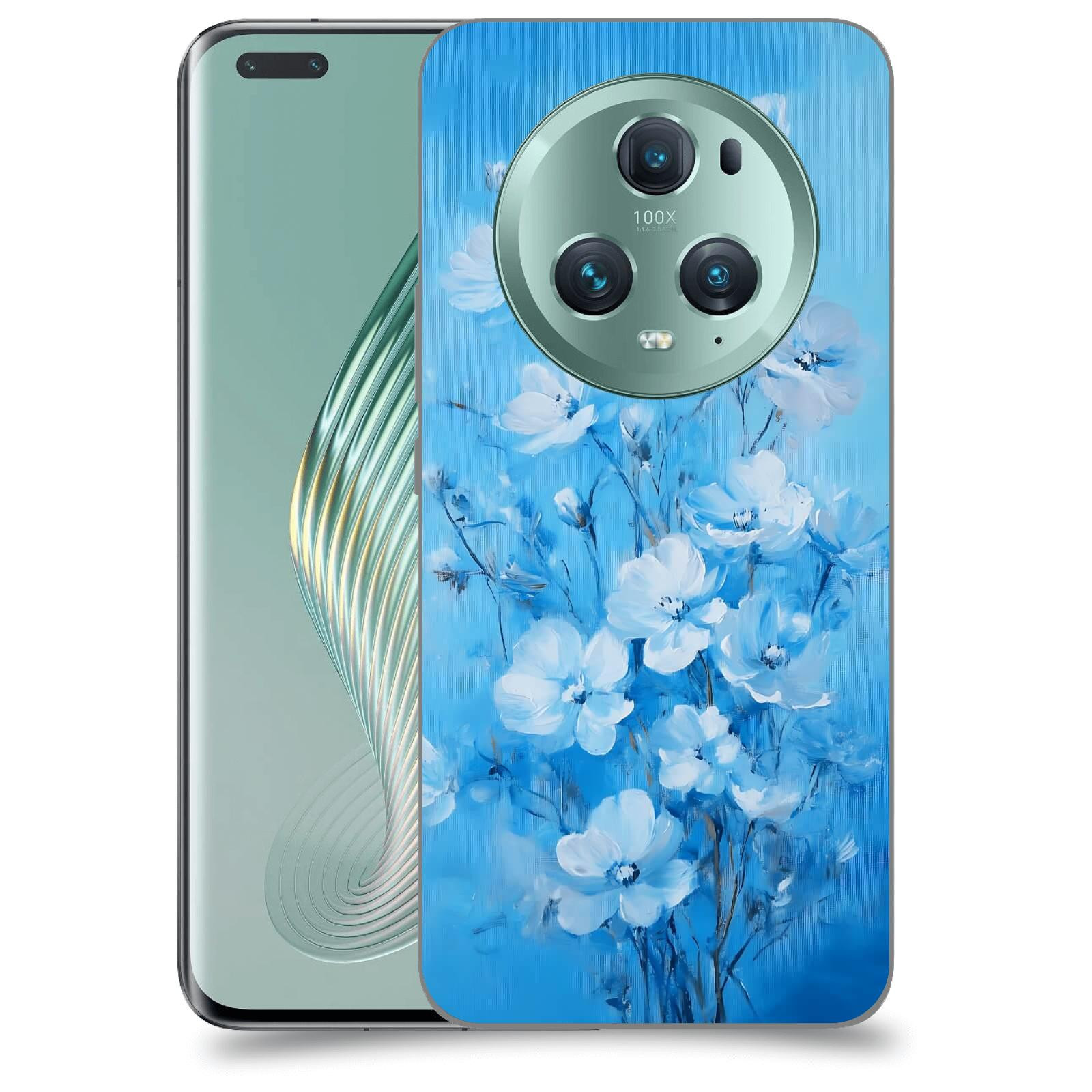 ACOVER Kryt na mobil Honor Magic5 Pro - Modrá ilustrace