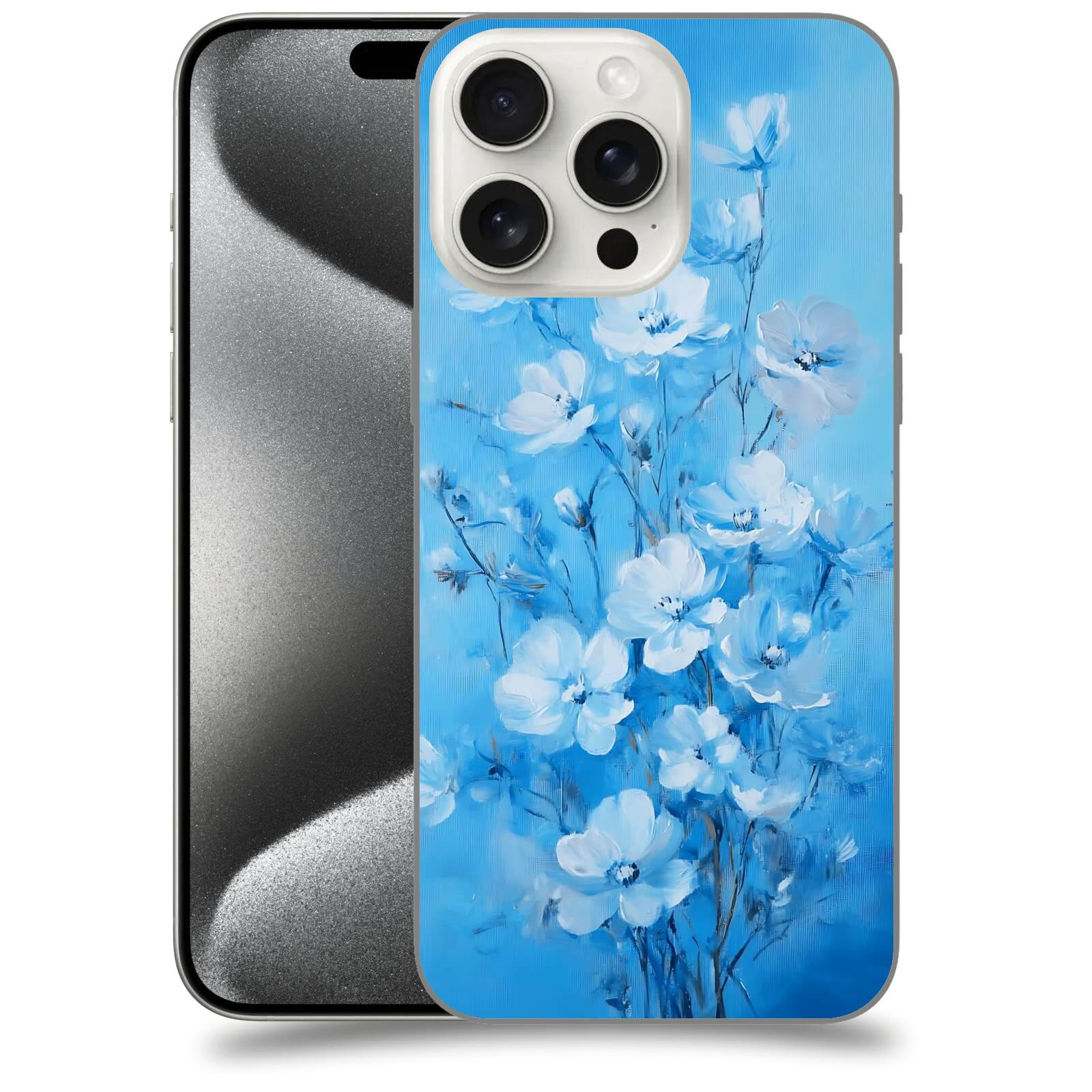 ACOVER Kryt na mobil Apple iPhone 15 pro max - Modrá ilustrace