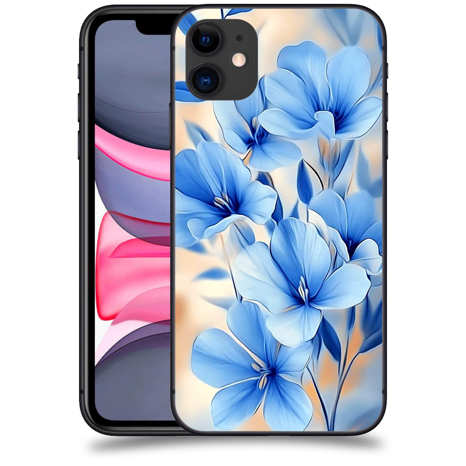 ACOVER Kryt na mobil Apple iPhone 11 - Modré květiny.