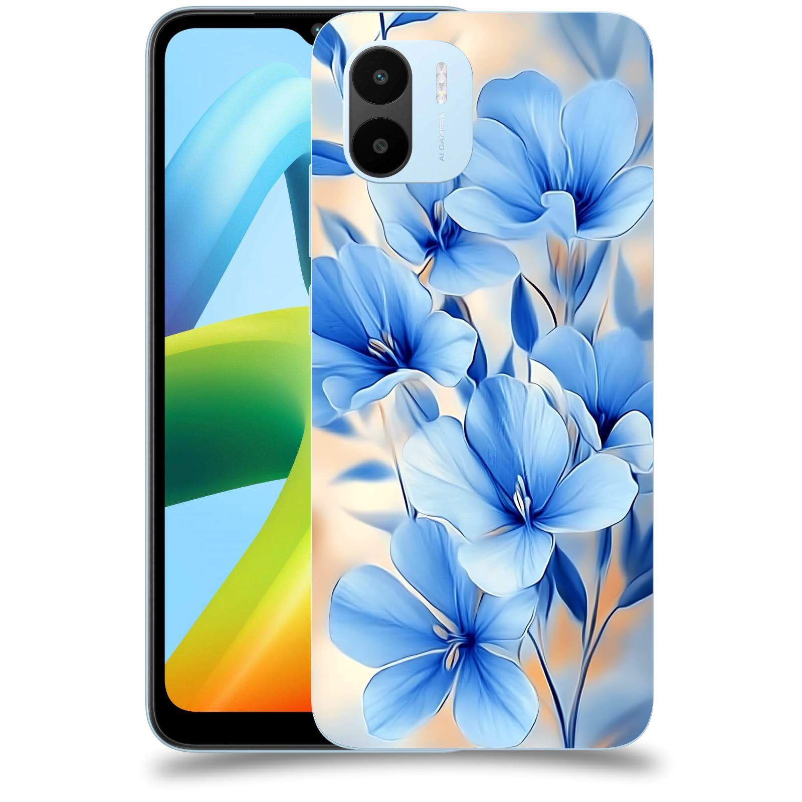 ACOVER Kryt na mobil Xiaomi Redmi A1 - Modré květiny.