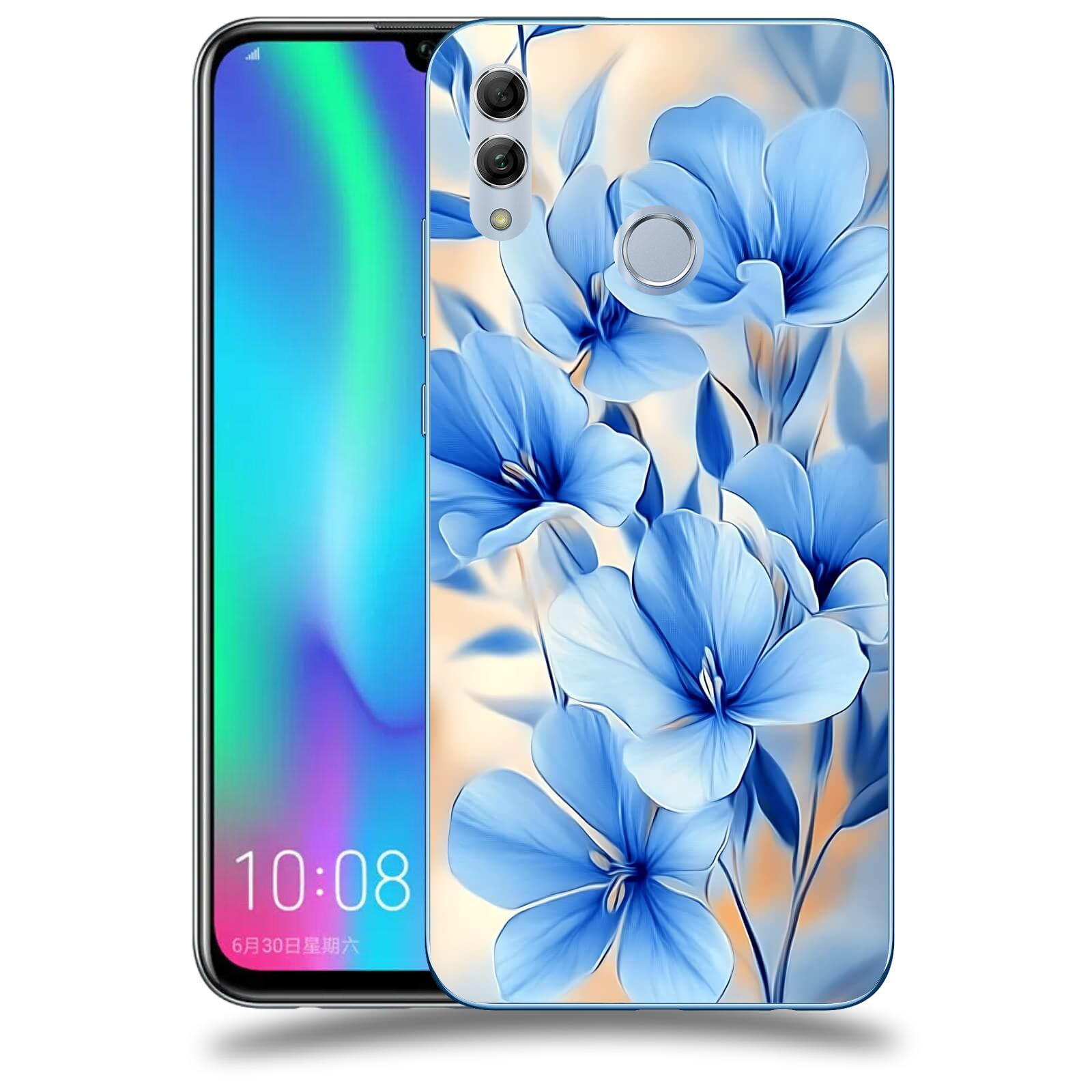ACOVER Kryt na mobil Honor 10 Lite - Modré květiny.